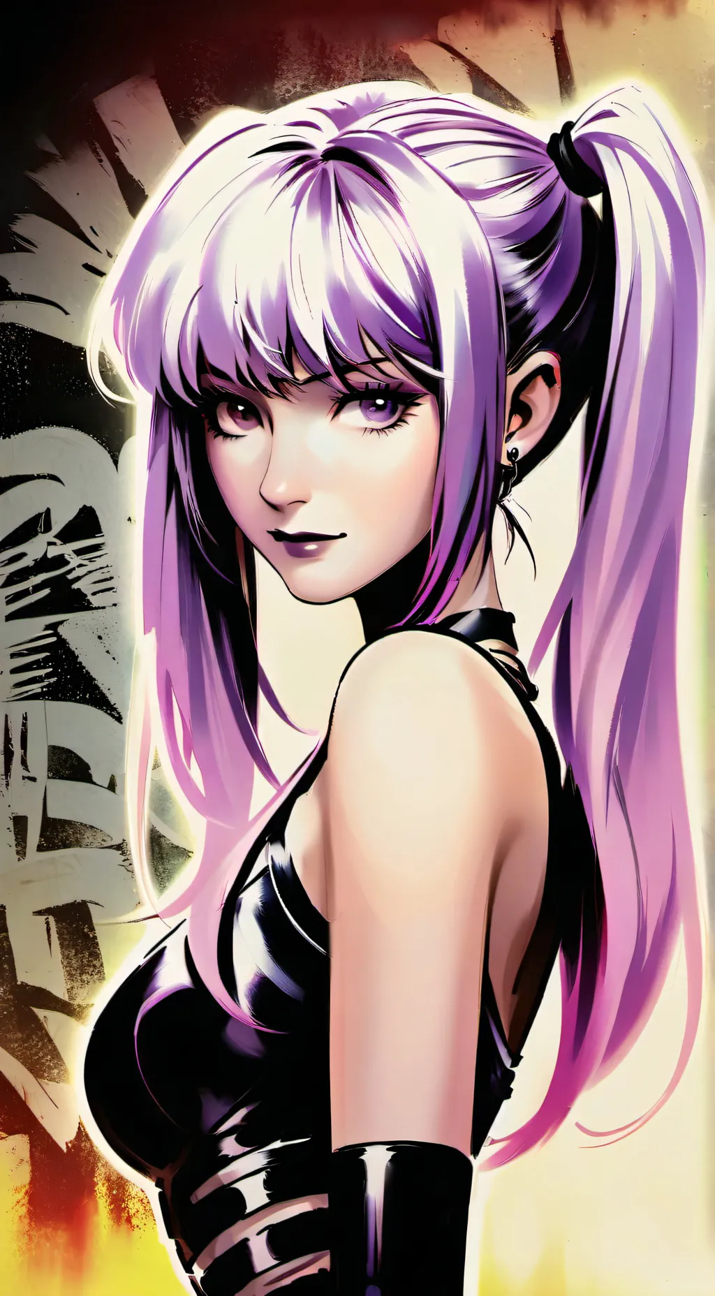 ai character: Violet background