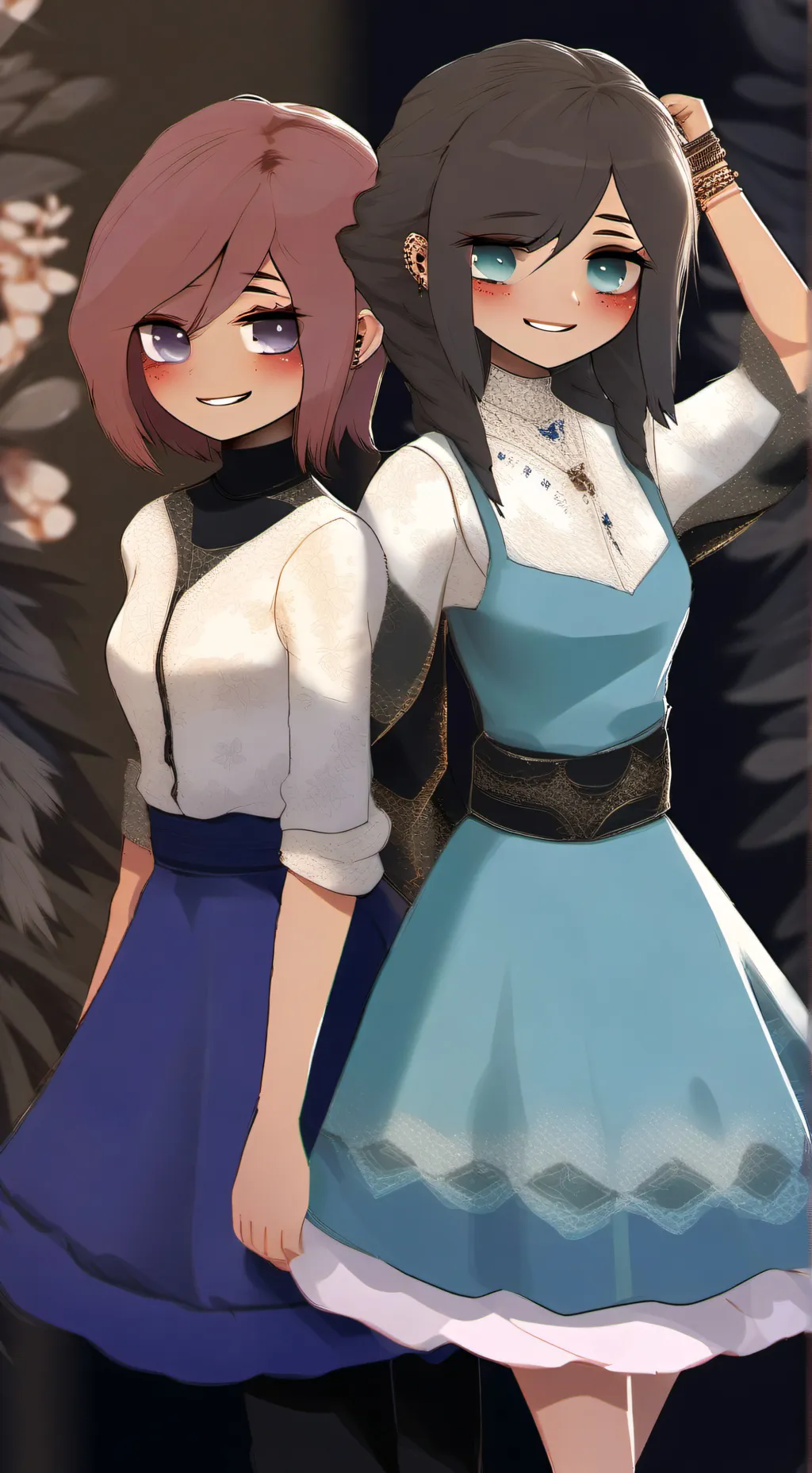 ai character: Lia and Sunny background