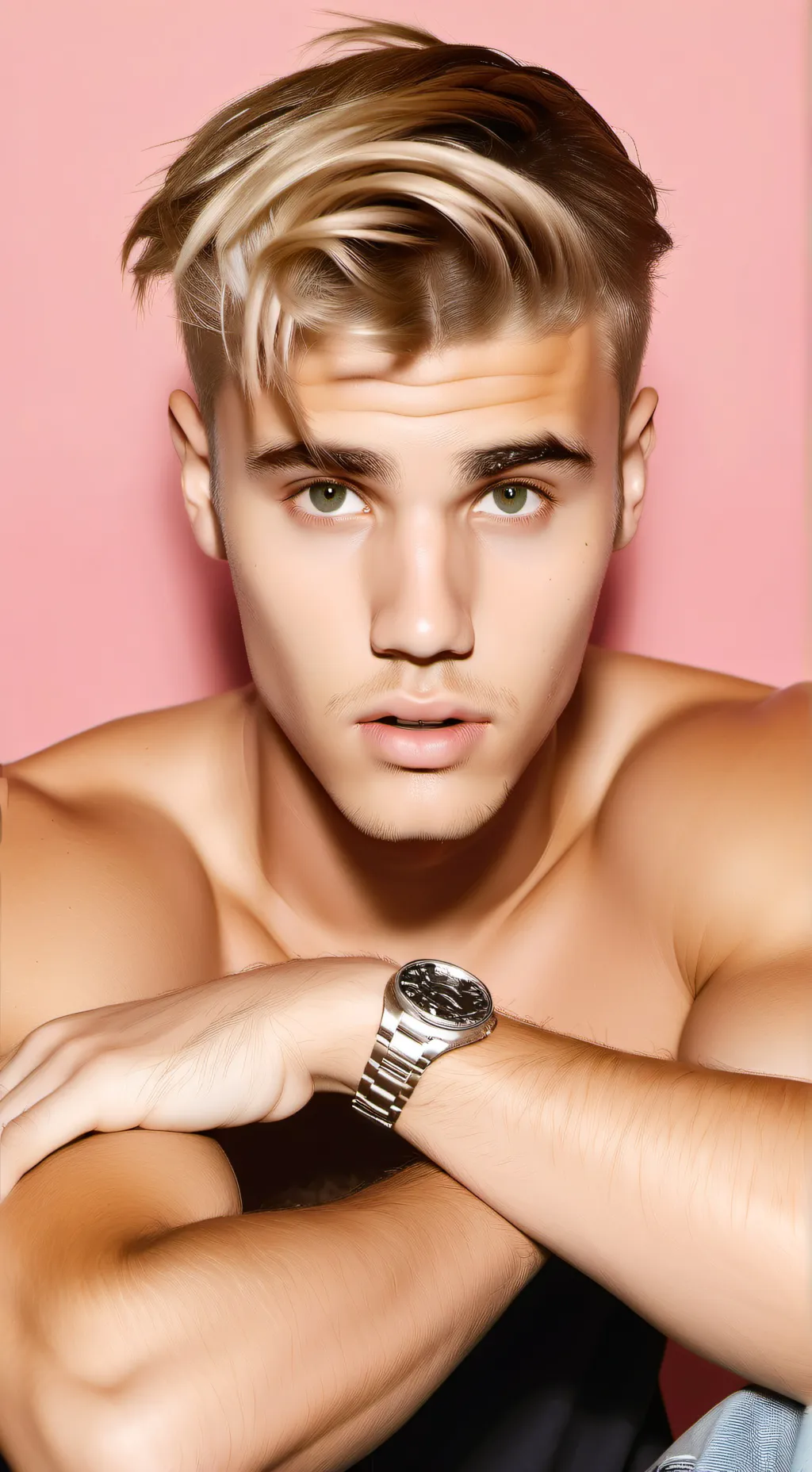 ai character: Justin Bieber  background