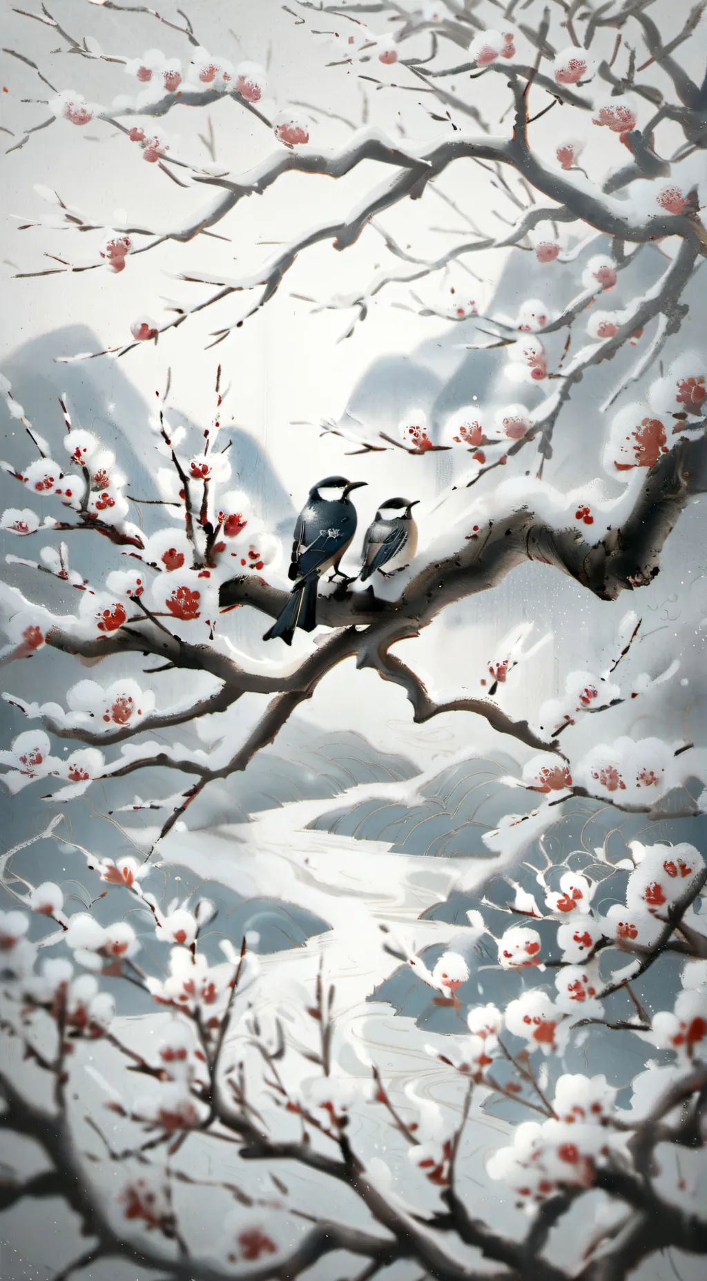 ai character: HH snow day background