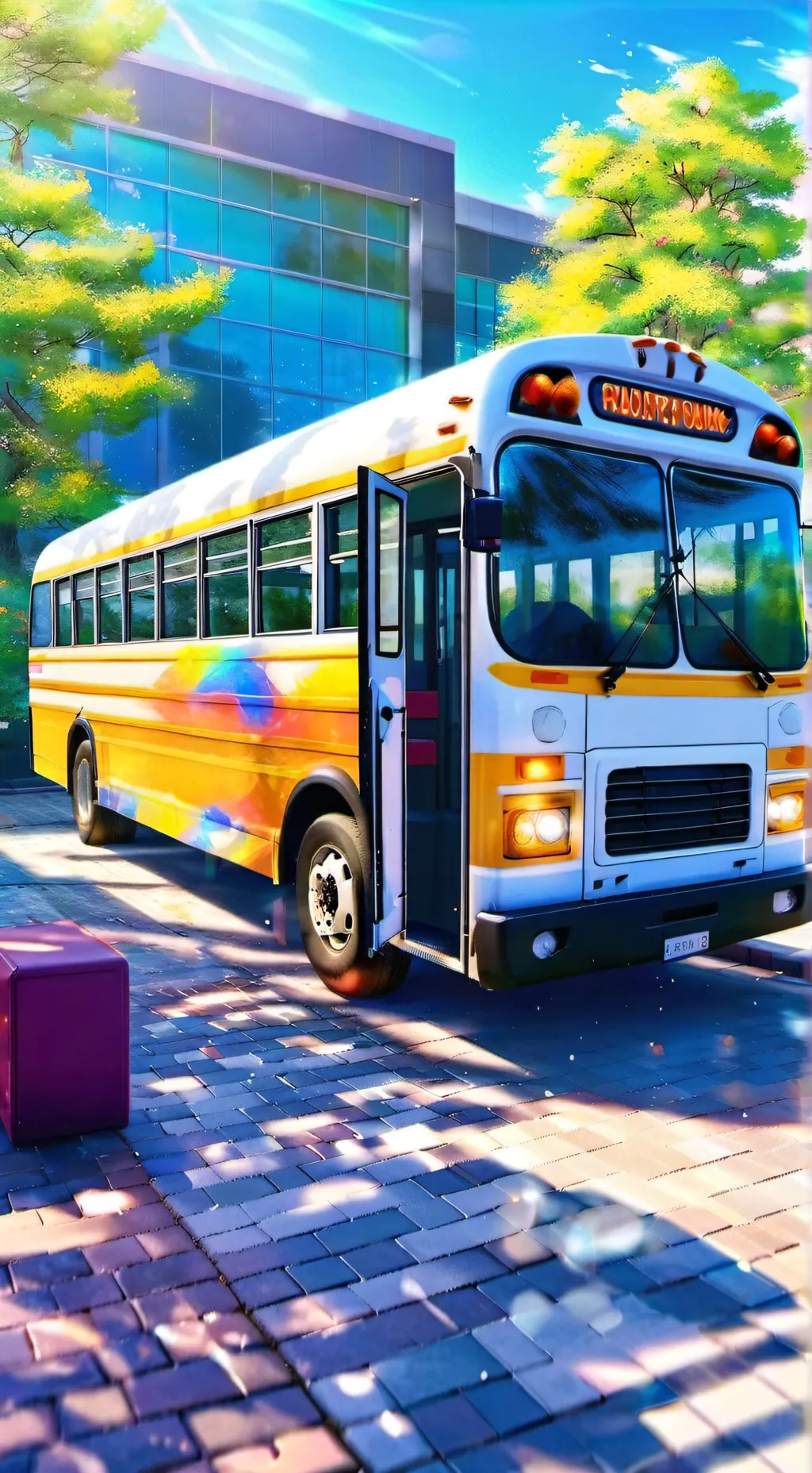 ai character: Mha school trip background