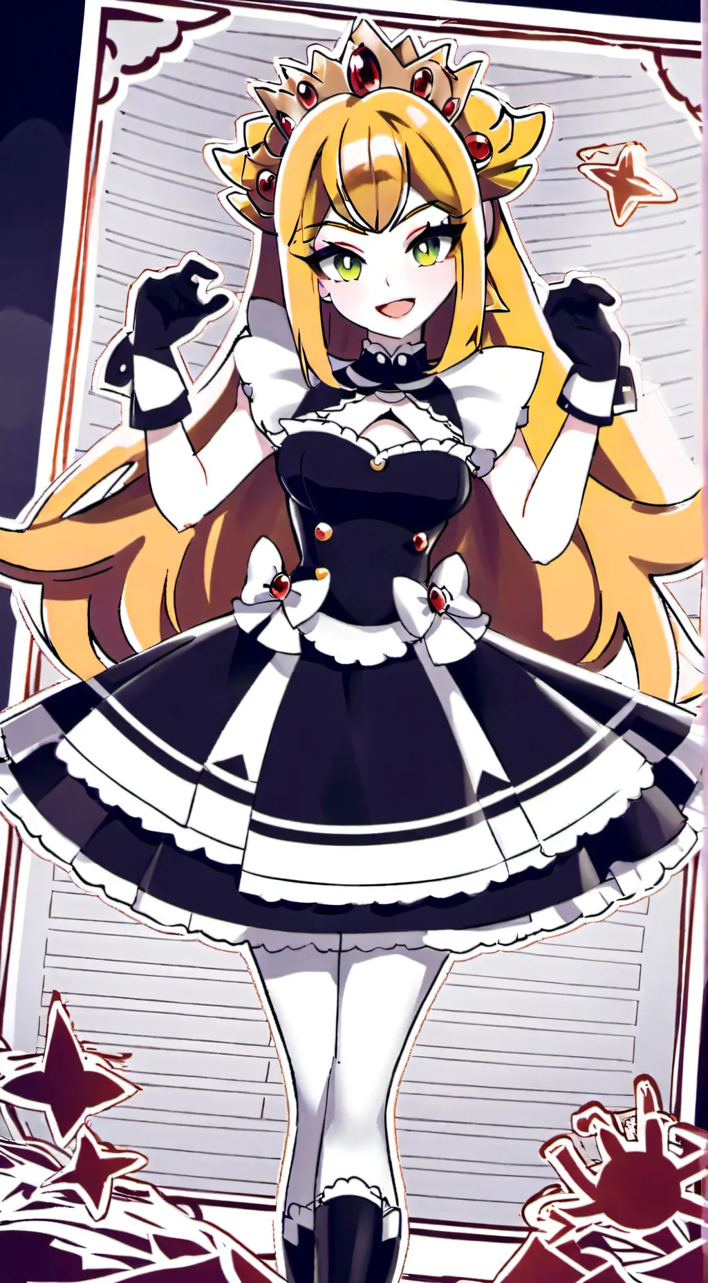 ai character: Bowsette background