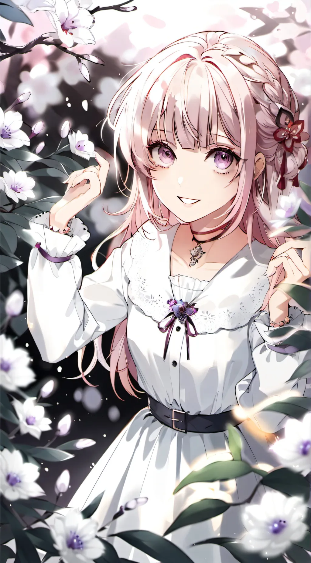 ai character: Lavender background