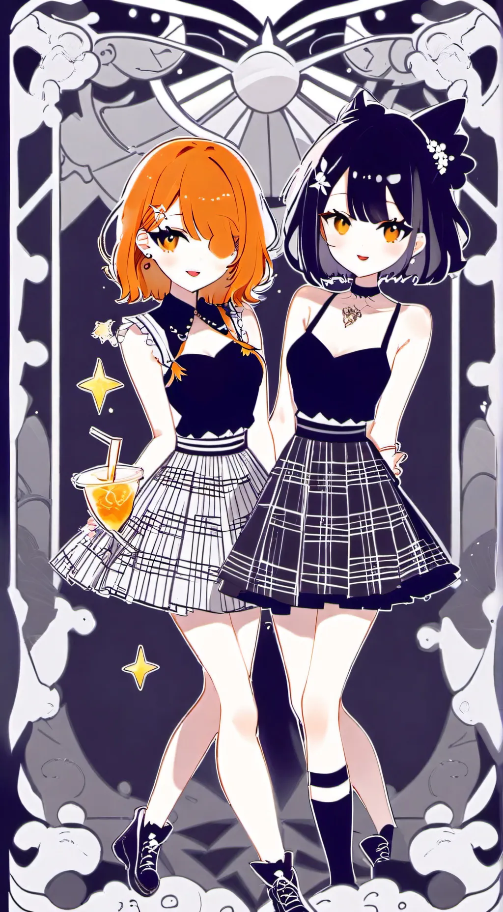 ai character: nami and boa  background