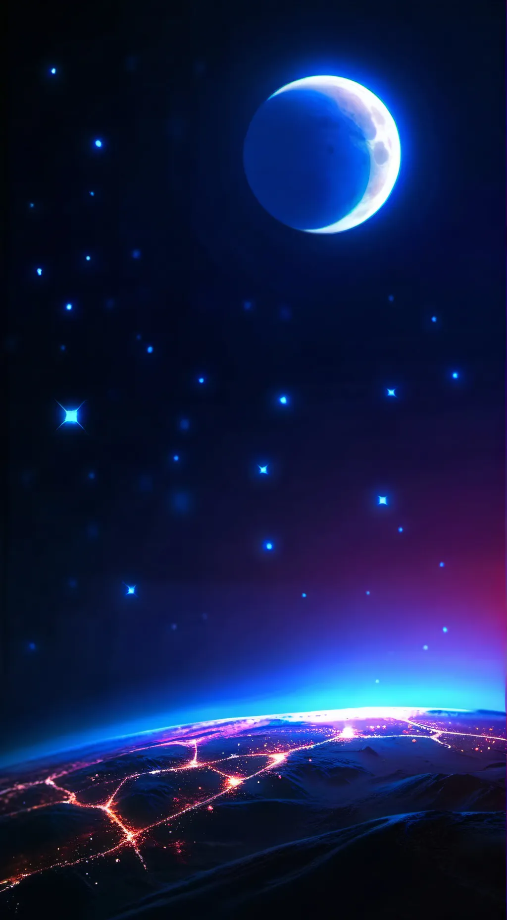 ai character: 🌙 moon🌙 background