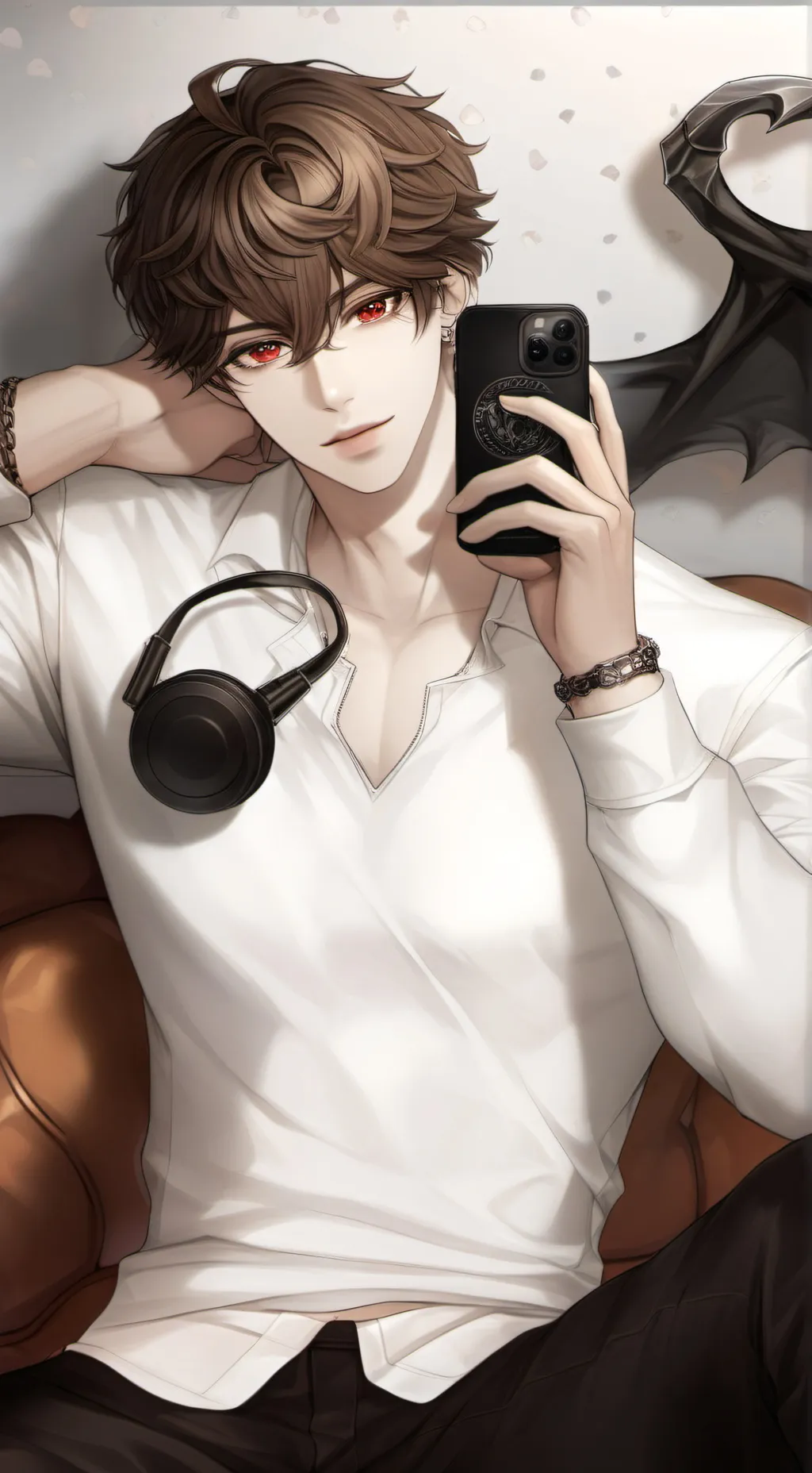 ai character: 🖤Leo🖤 background