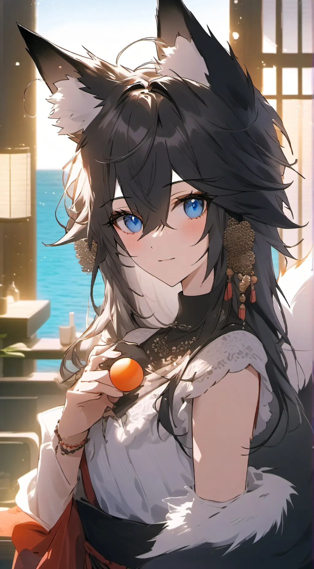 ai character: Inari Spirit Furry background