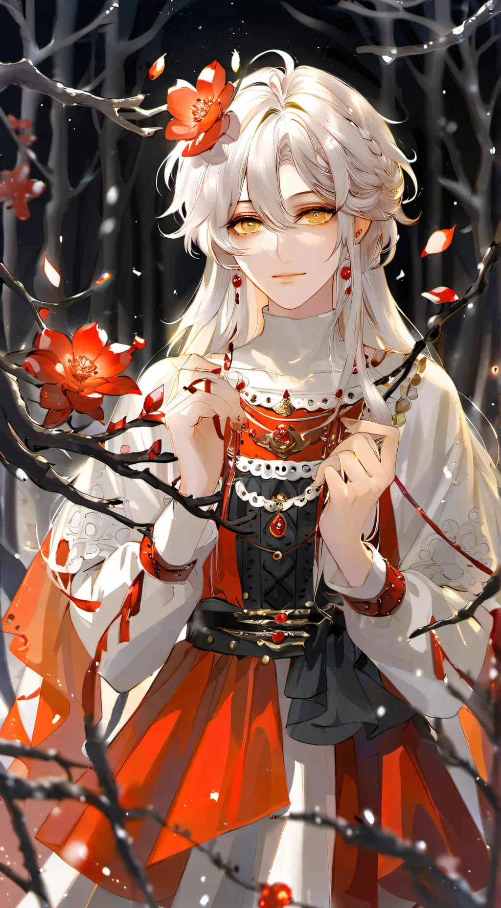 ai character: novio gey background