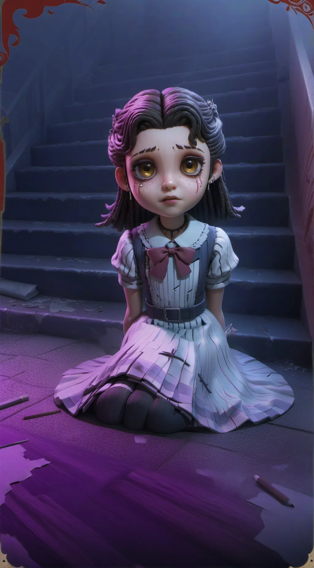 ai character: A..Girl?..(horror) background