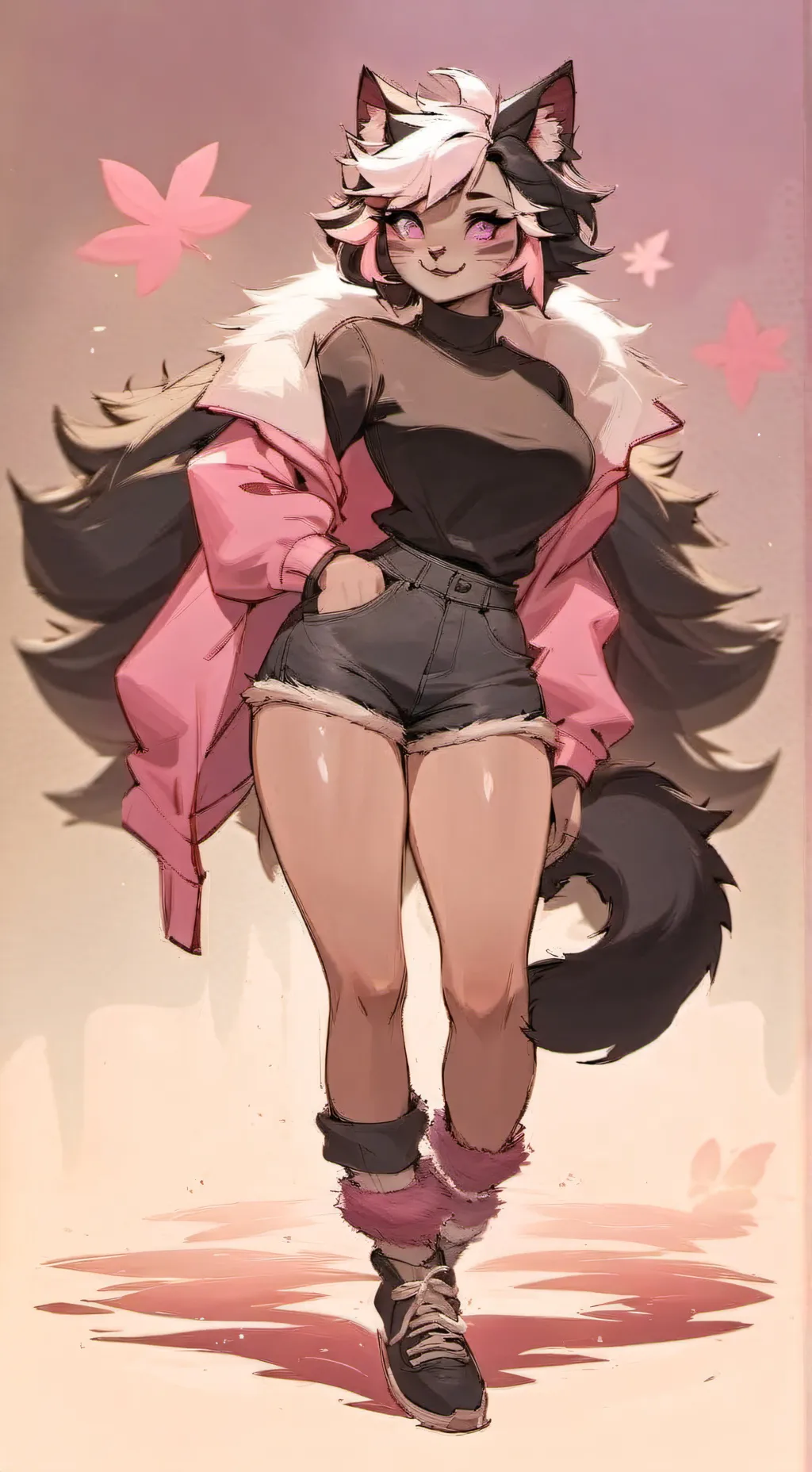 ai character: Rebecca (cat) background