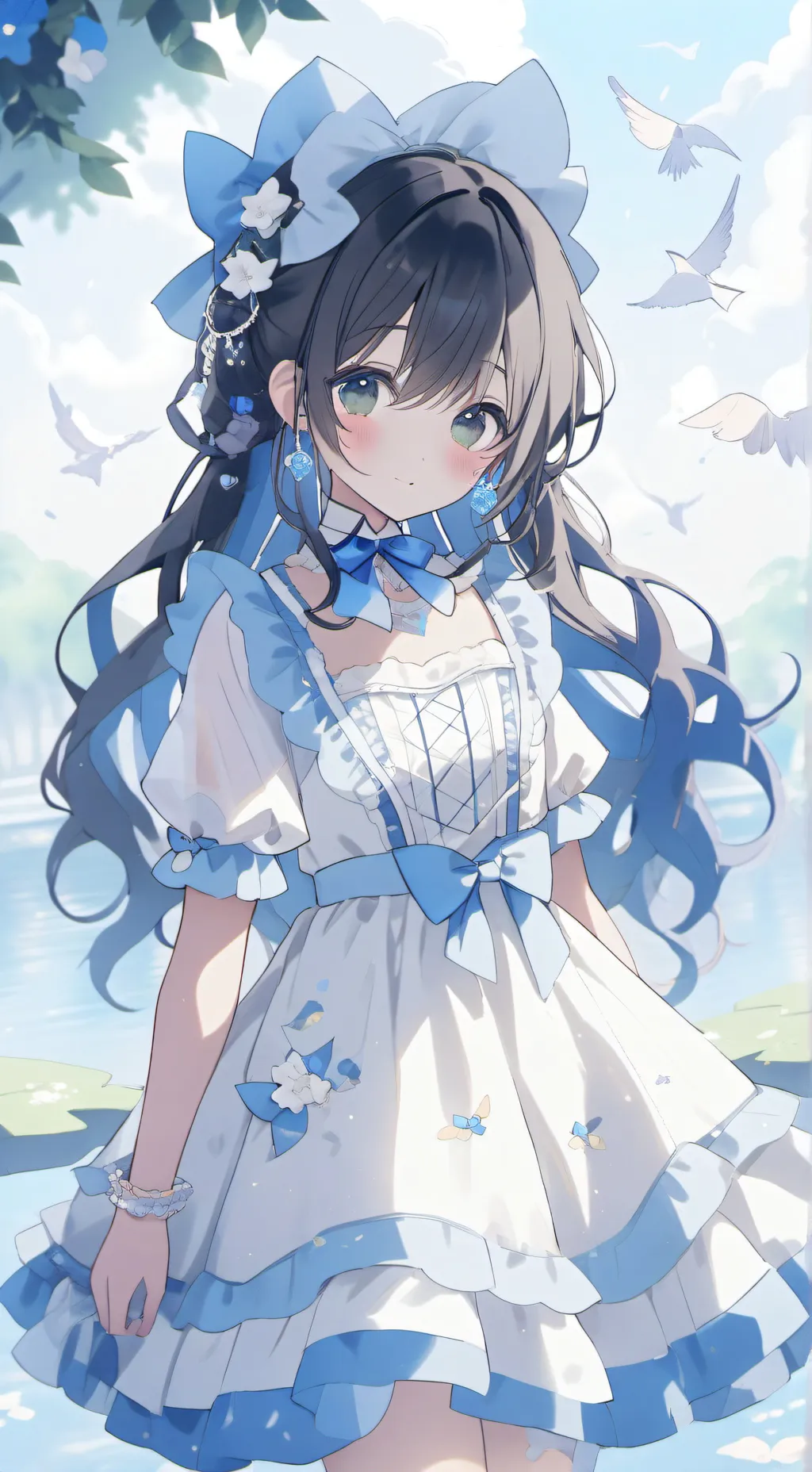 ai character: blue background