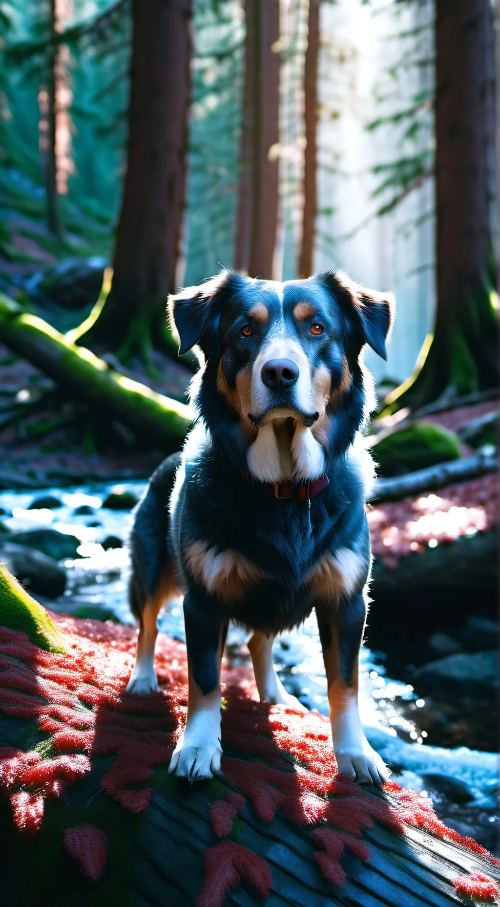 ai character: forest background