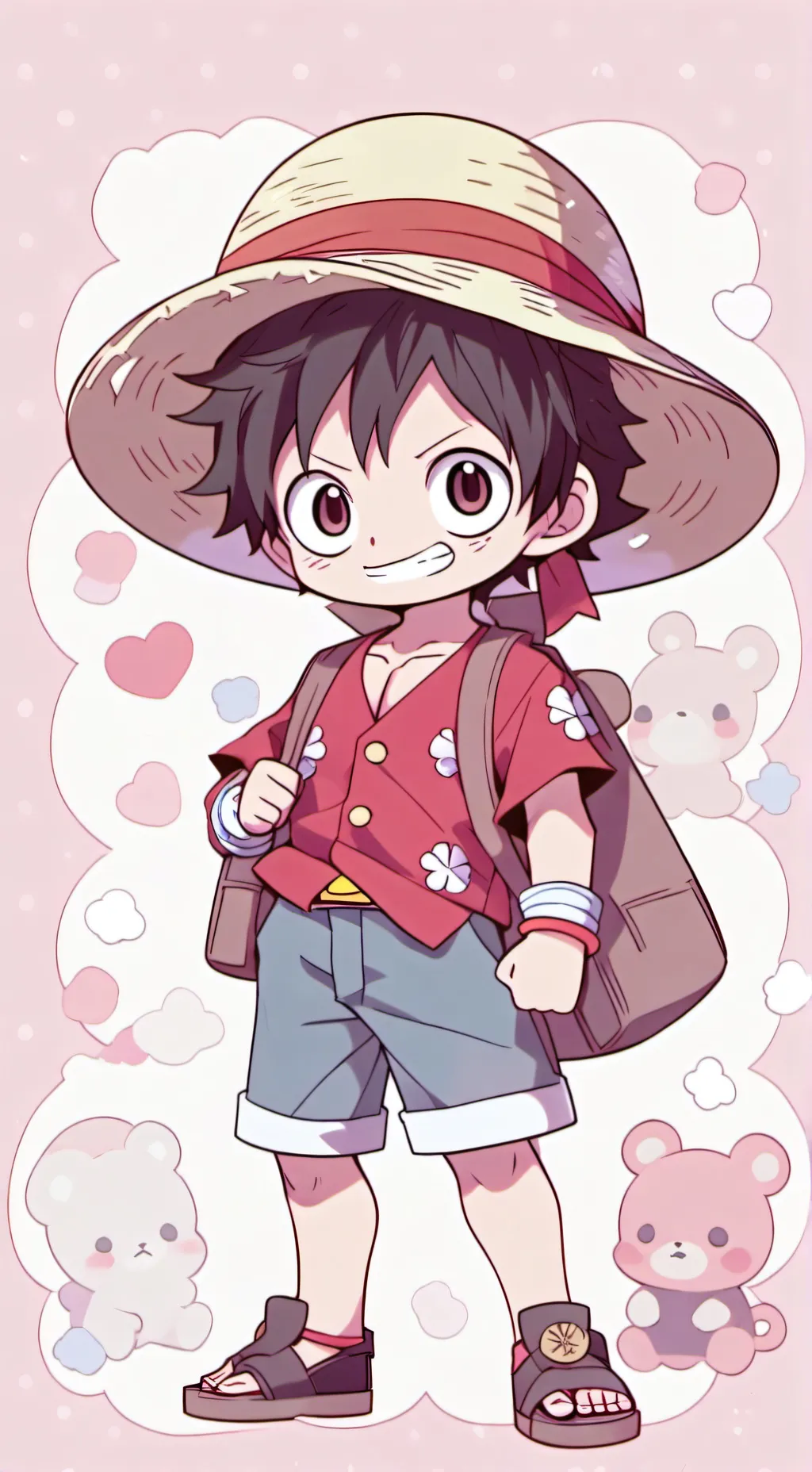 ai character: baby luffy background