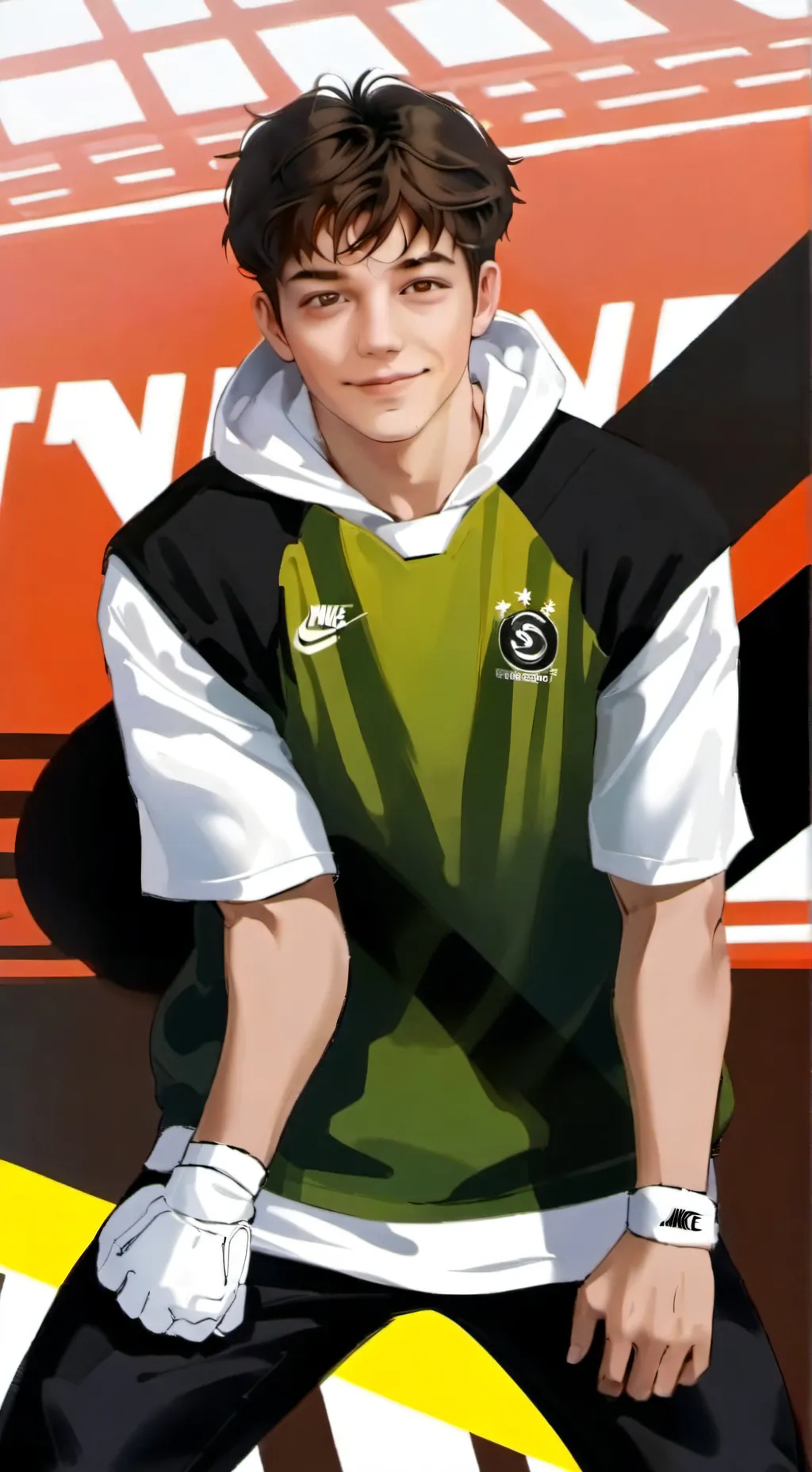 ai character: tomi ⚽💥 background