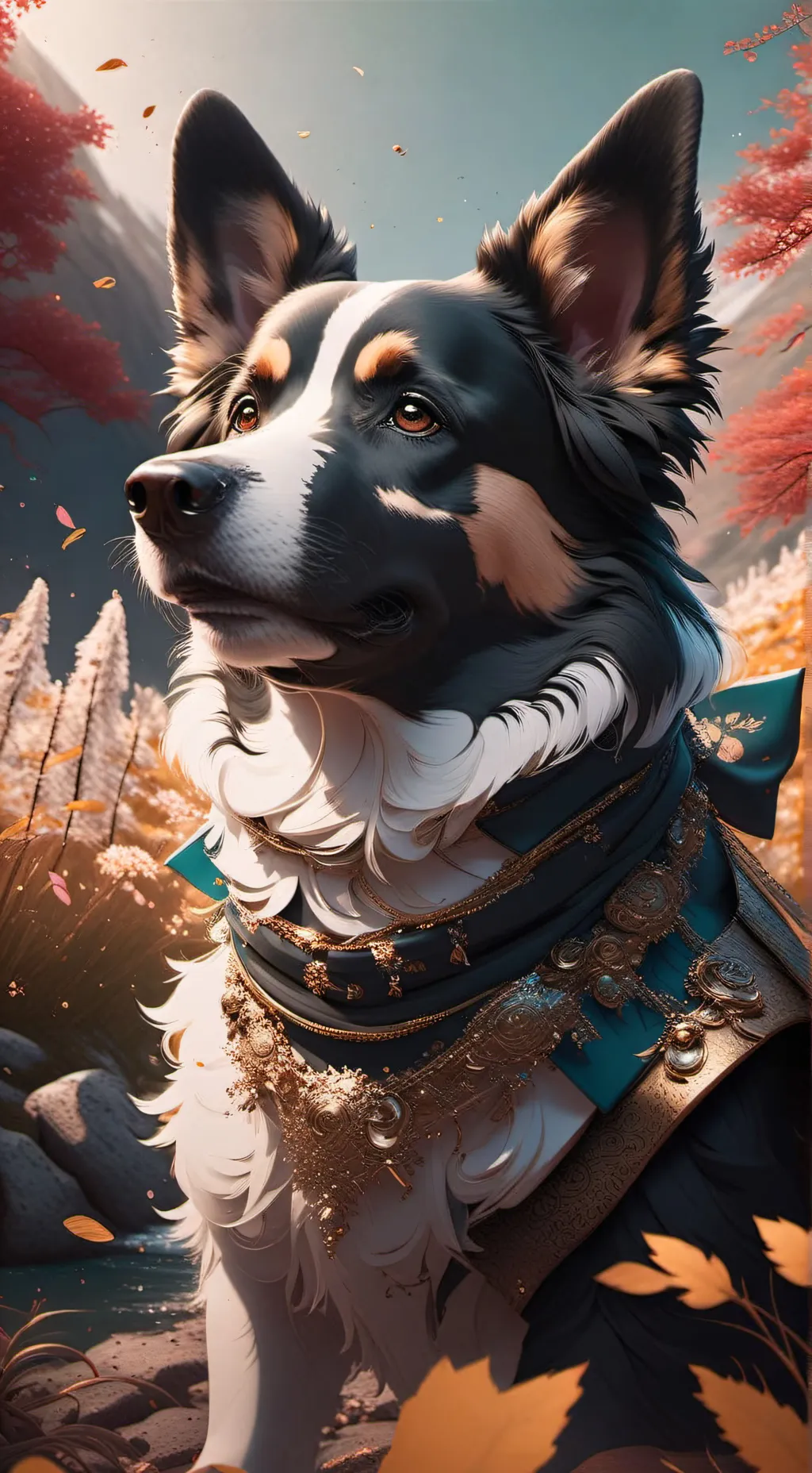 ai character: Douglas cachorro  background