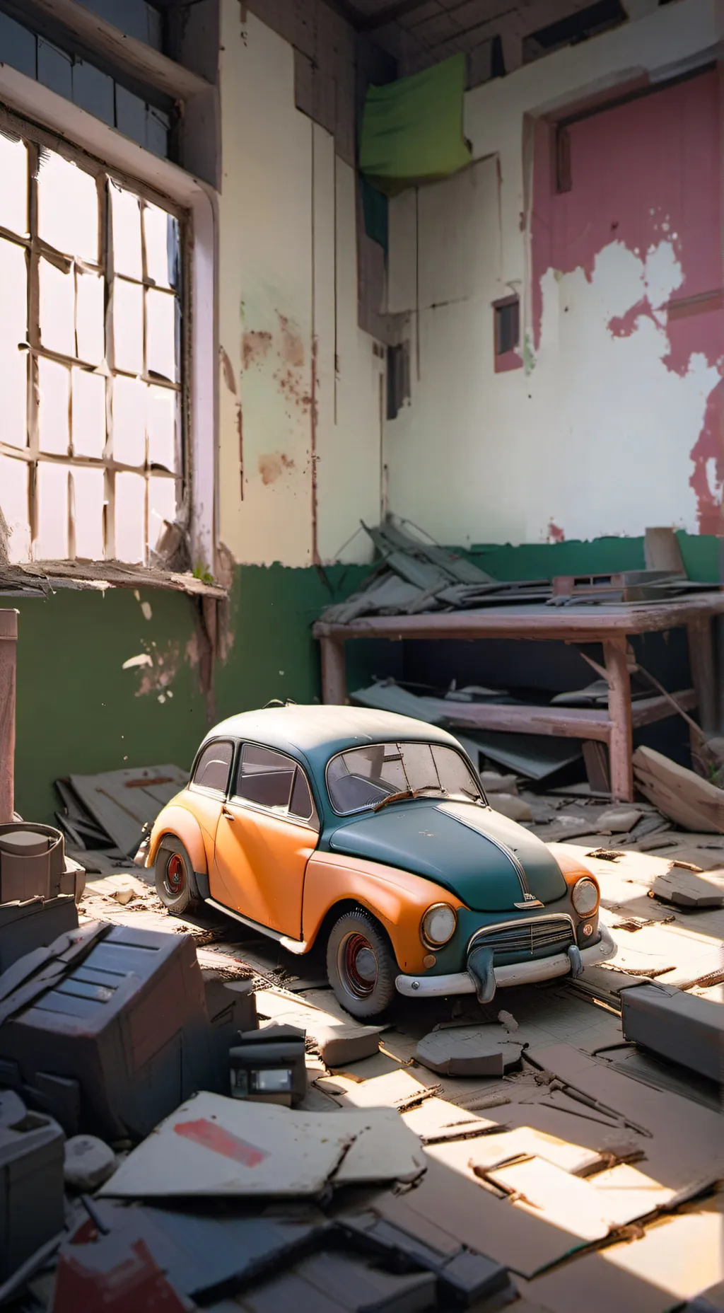 ai character: Little car background