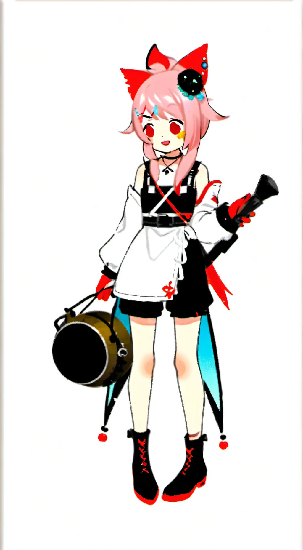 ai character: Selina red … background