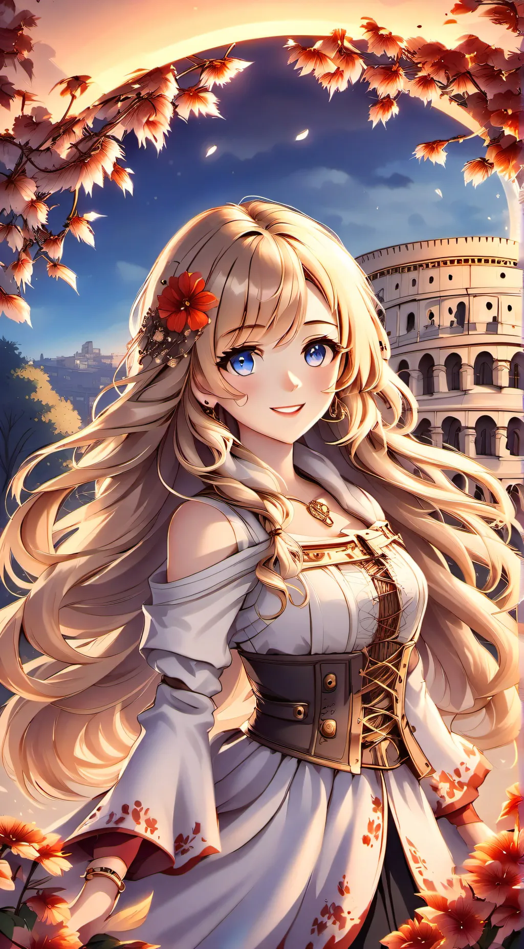 ai character: Bella Fiorenzo  background