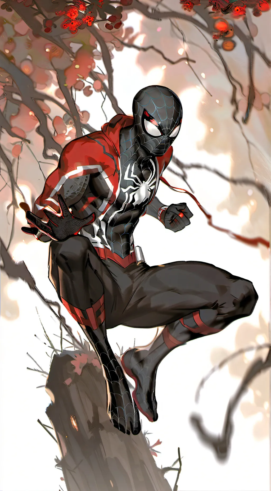 ai character: venom spider man background