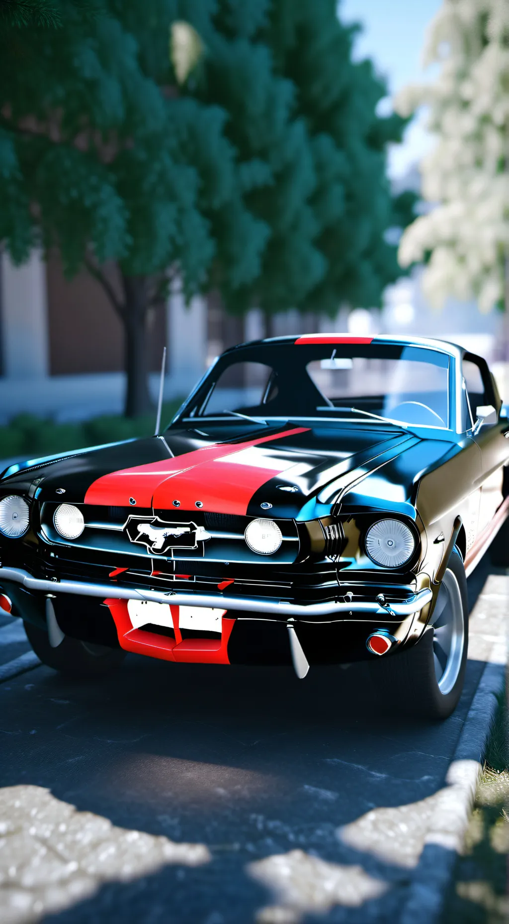 ai character: Mustang  background