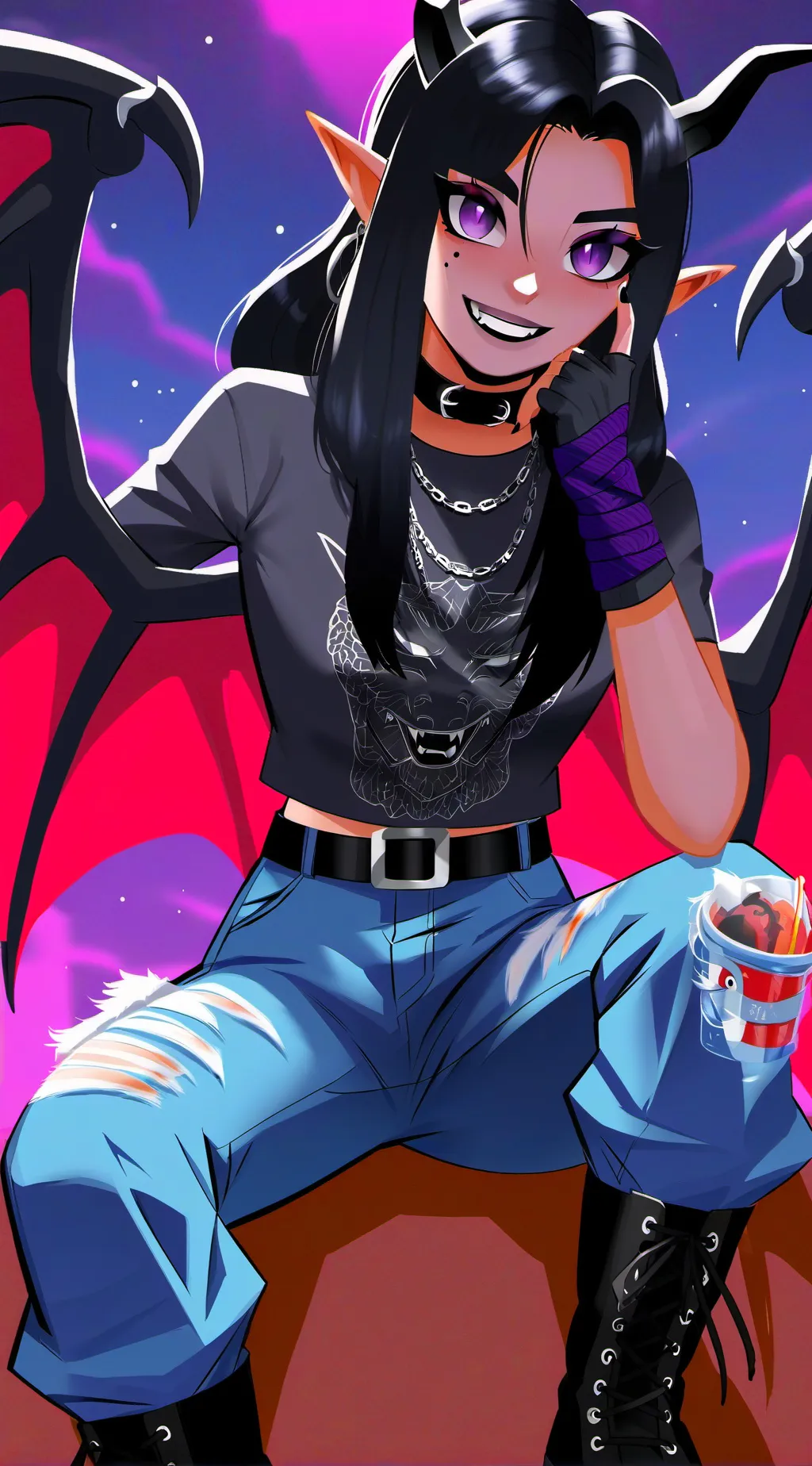 ai character: dragon queen/king background