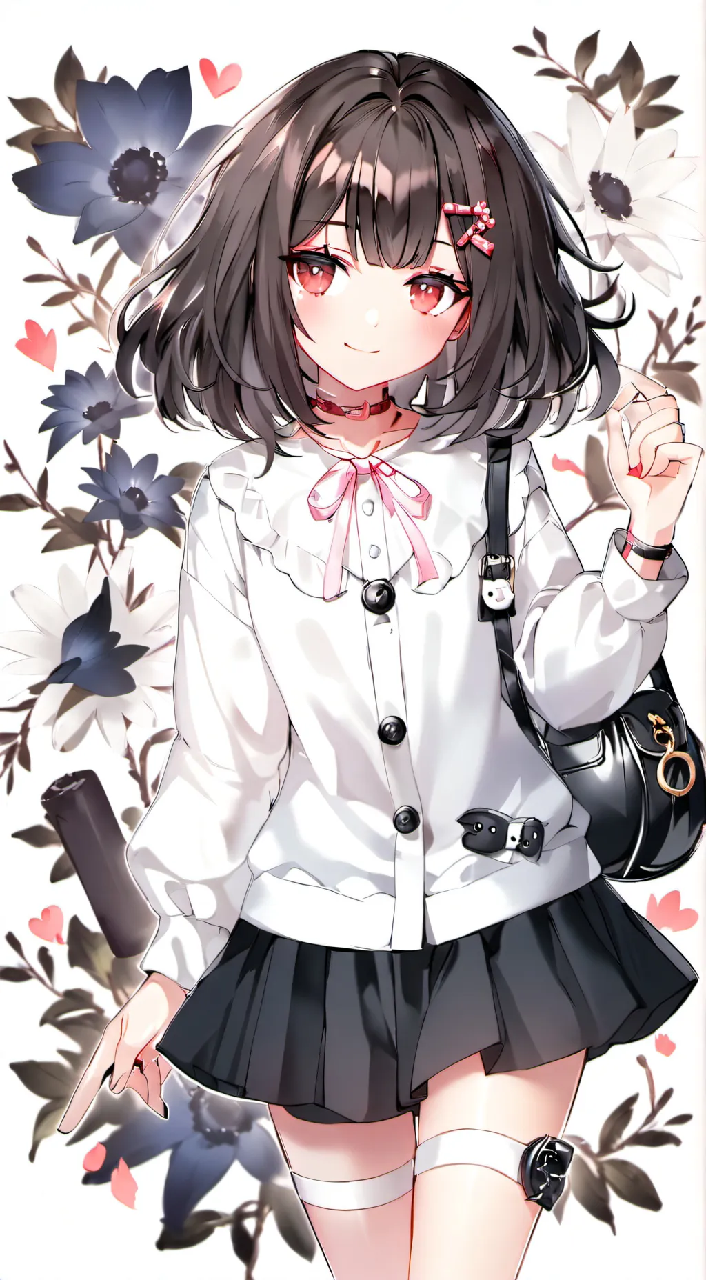 ai character: S-C-H-O-O-L 🌹💐🏵️🌸🌼 background
