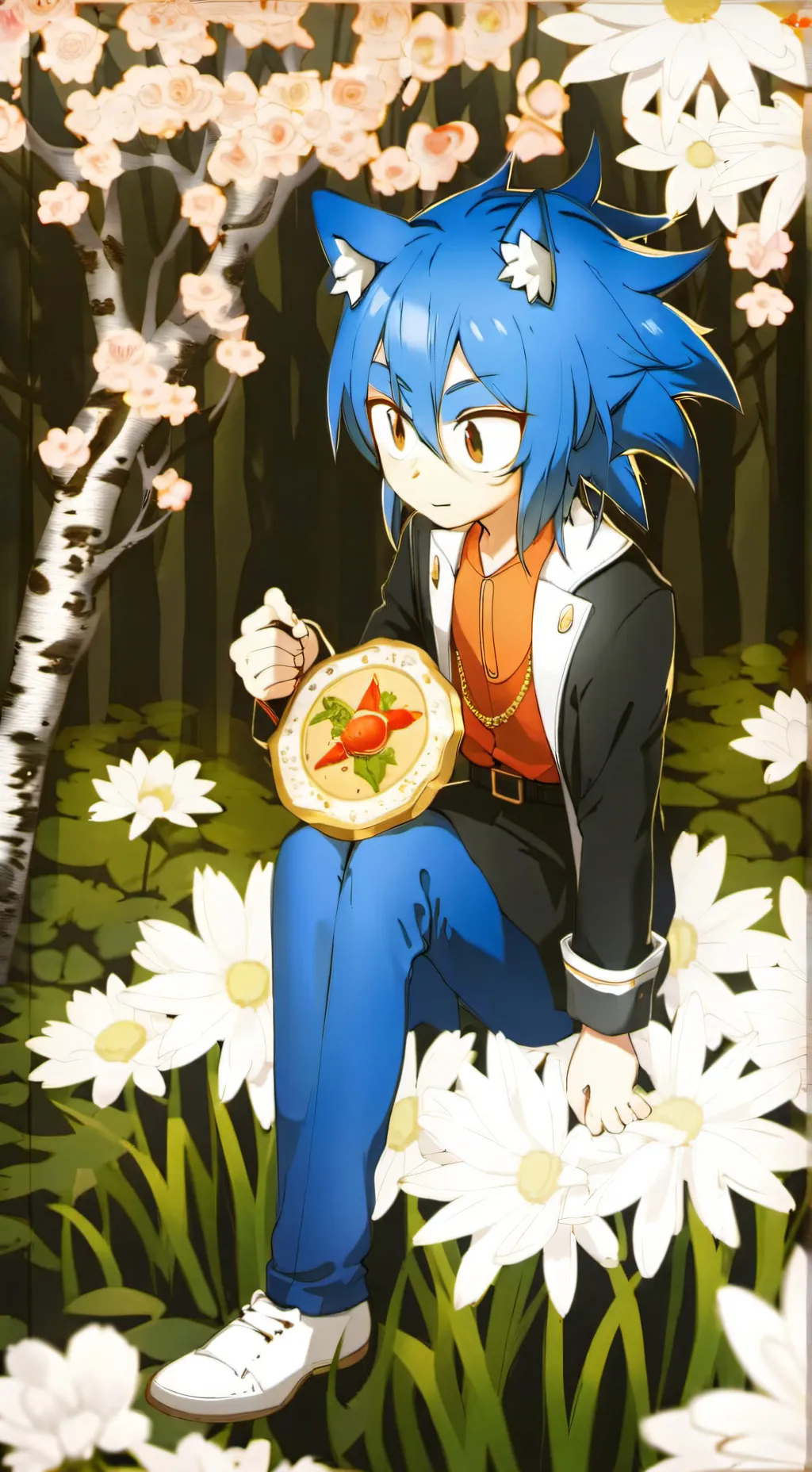 ai character: Sonic's creaw!  background