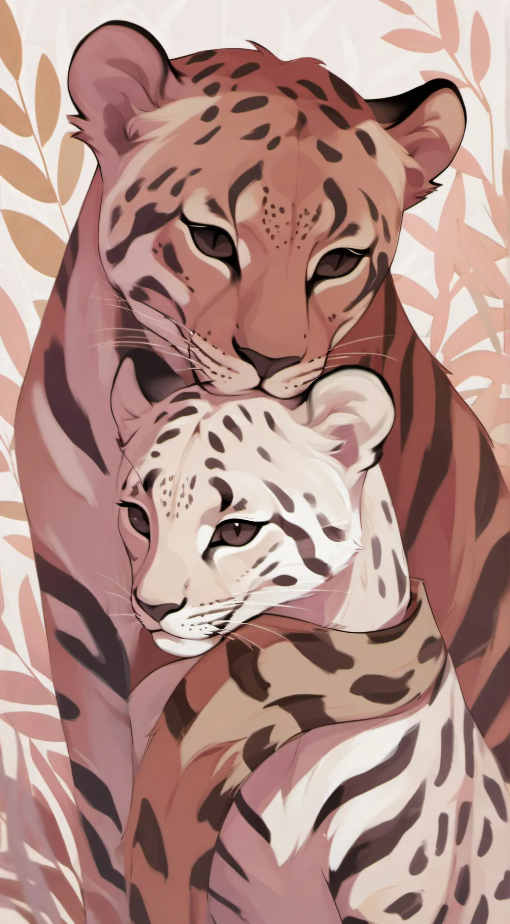 ai character: cougar and blits background