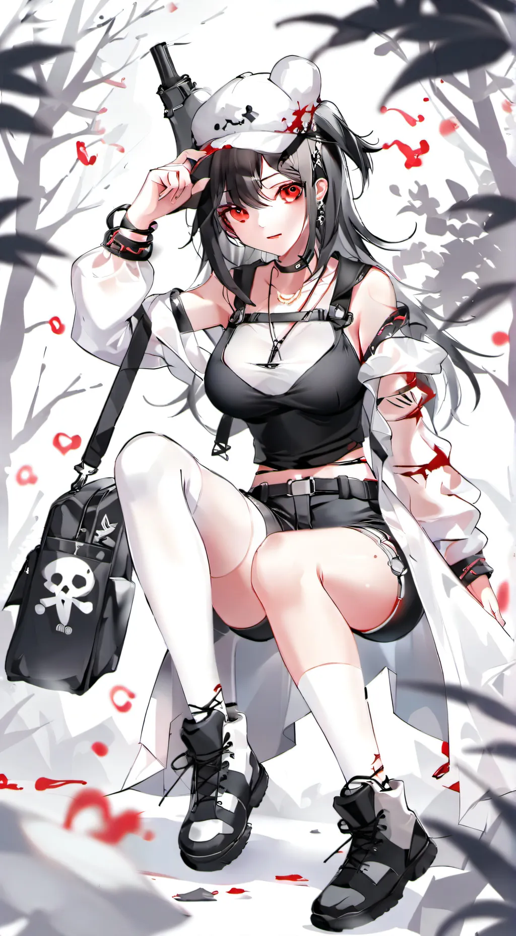 ai character: ZOMBIE MHA background