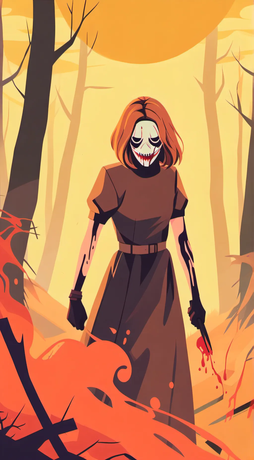 ai character: sprunki infection. background