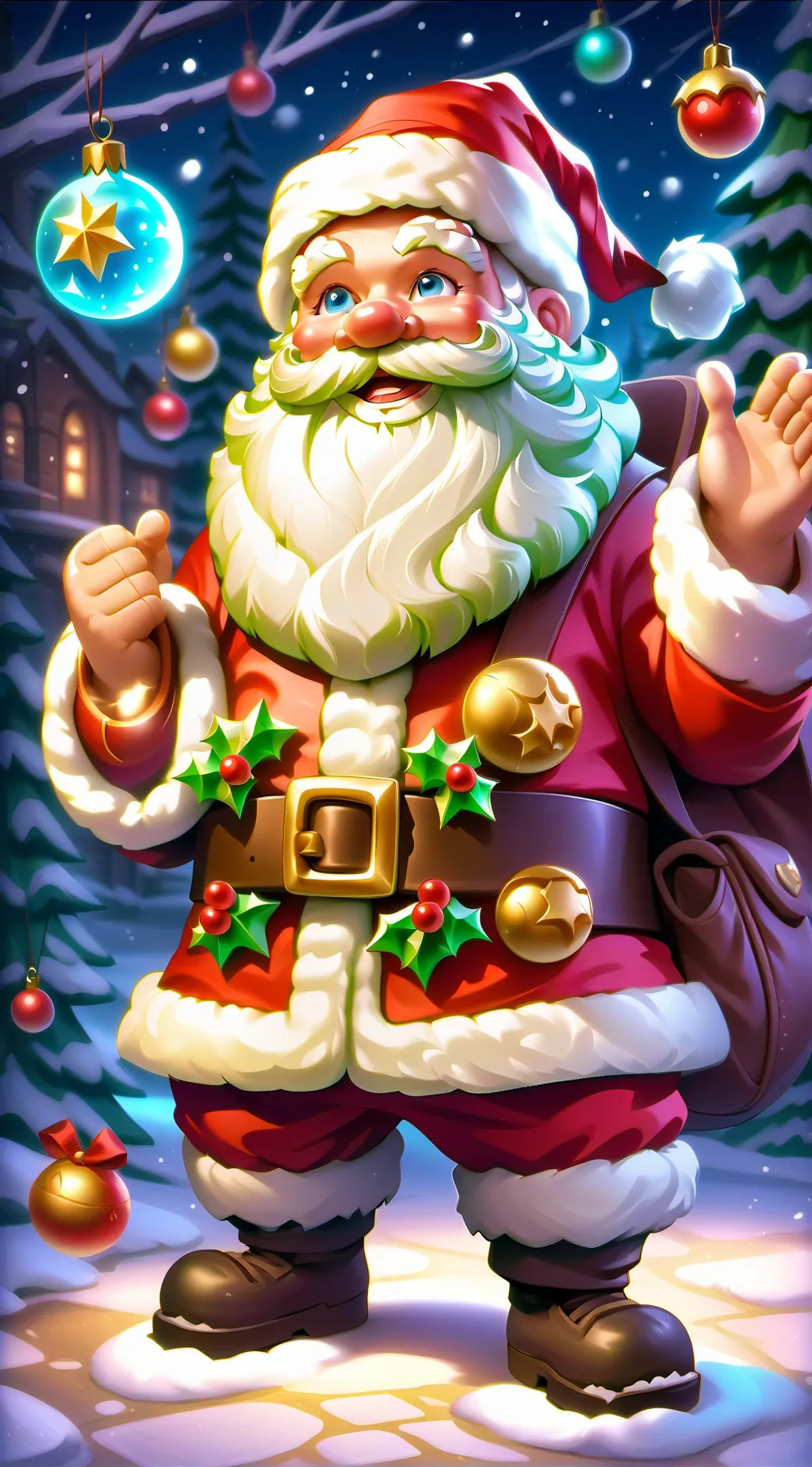 ai character: Santa Claus background