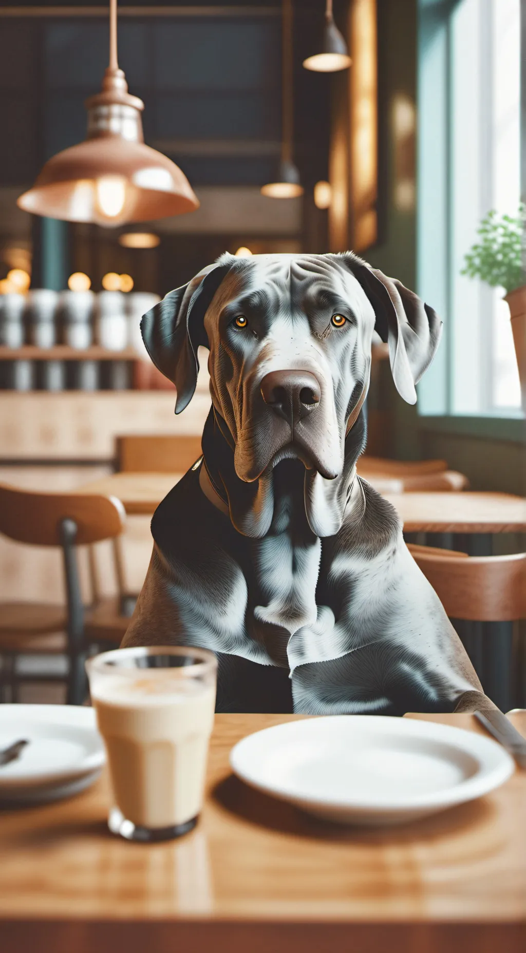 ai character: dog cafe sim  background
