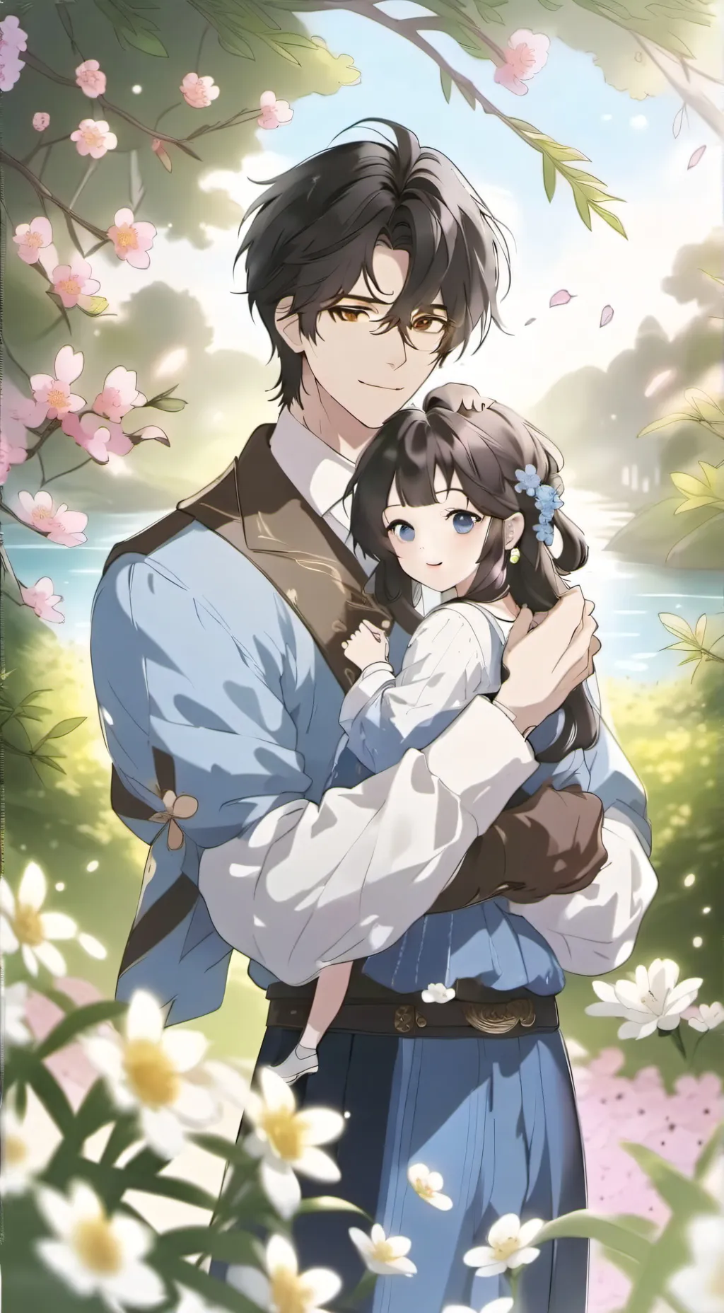 ai character: Tu papa  background