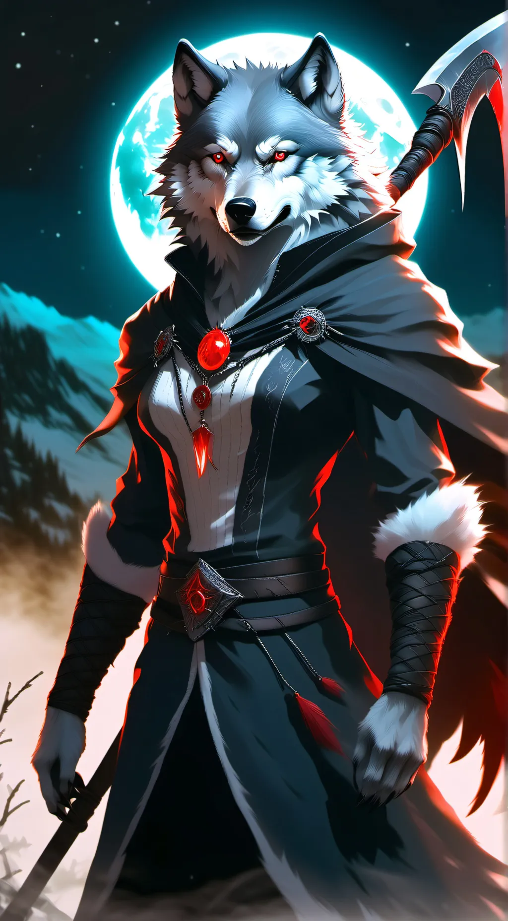 ai character: The Grim reaper background