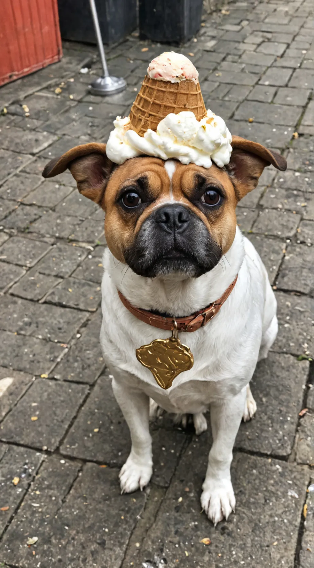 ai character: JJ ice cream  background