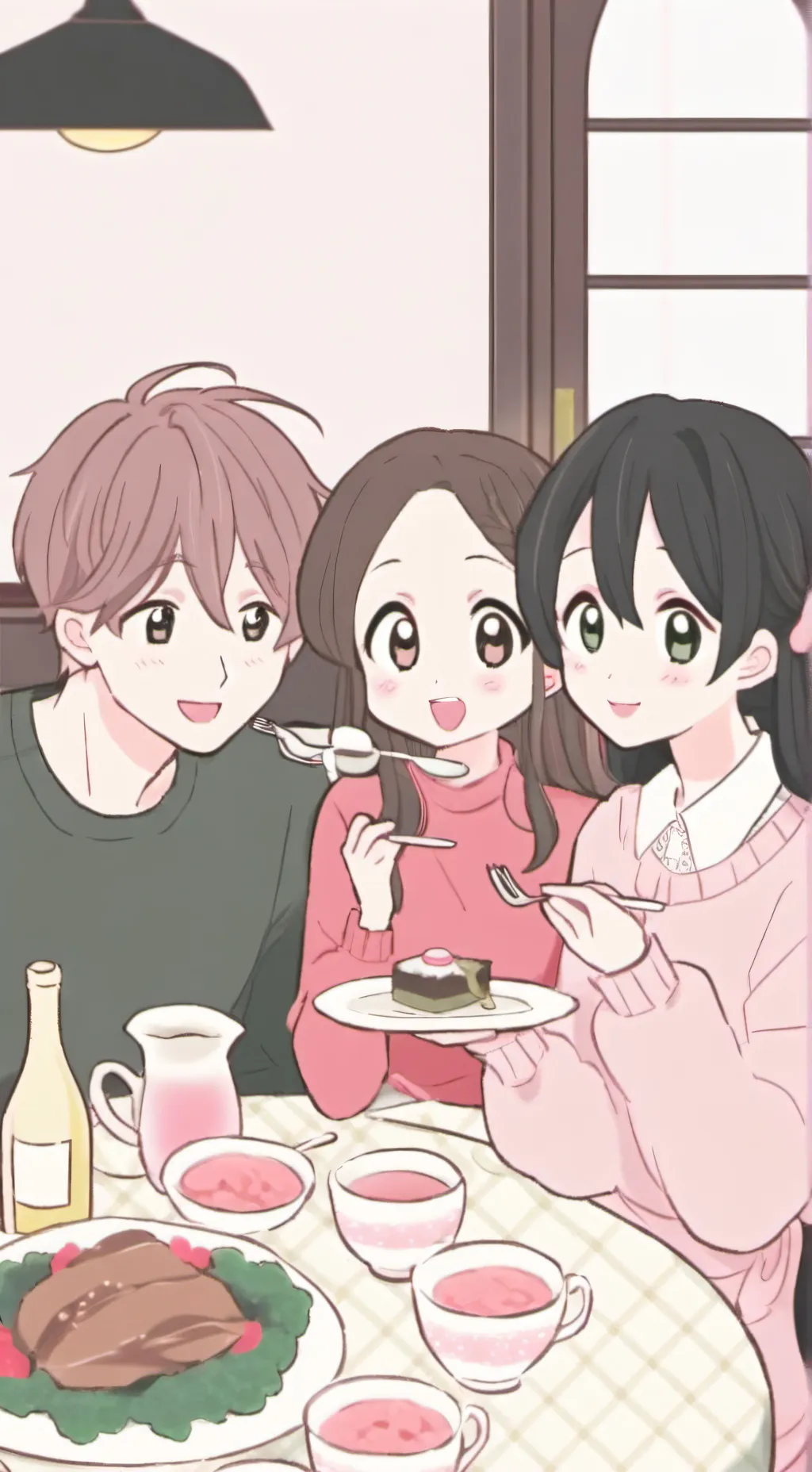 ai character: nice family events background