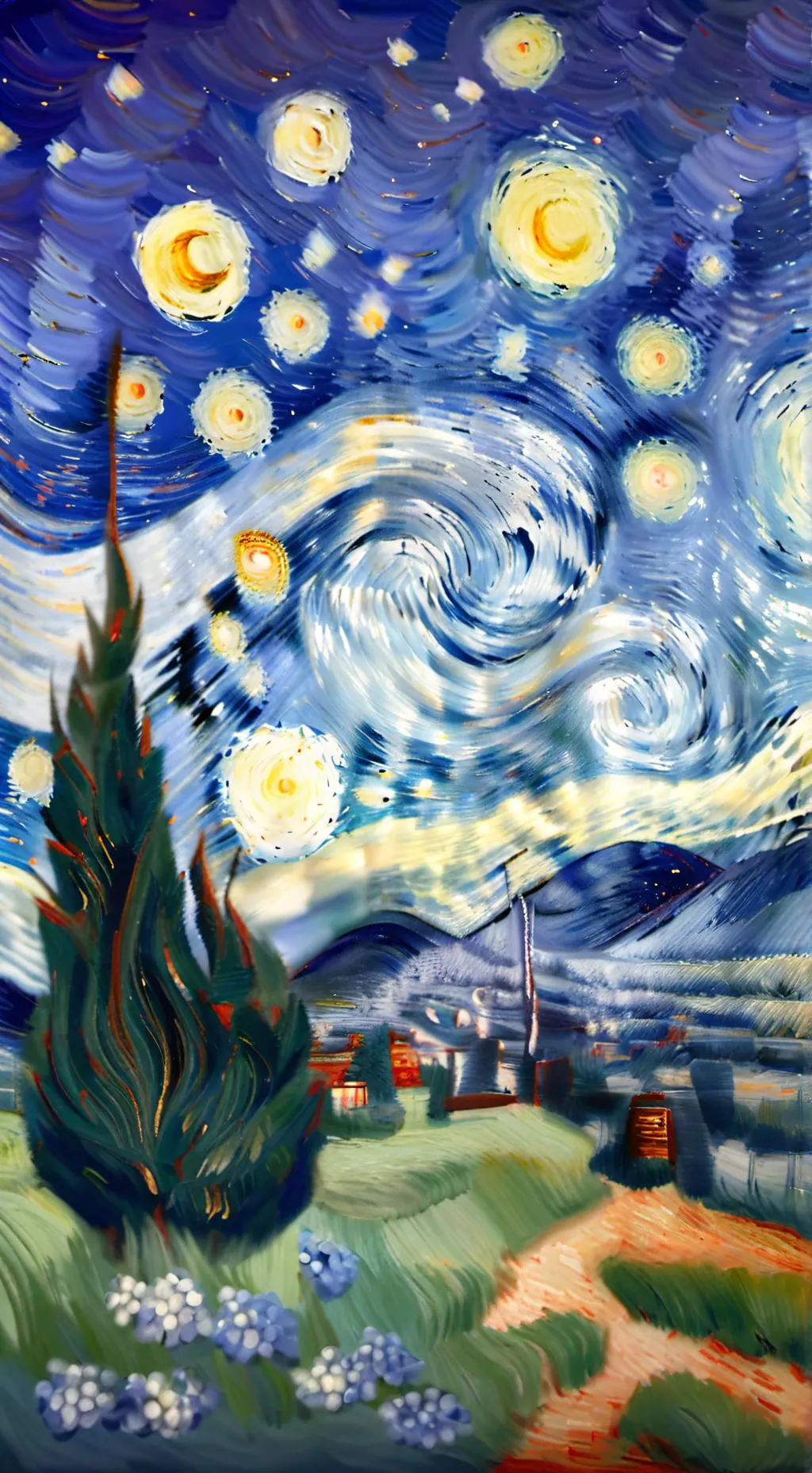 ai character: Starry Night Trip background