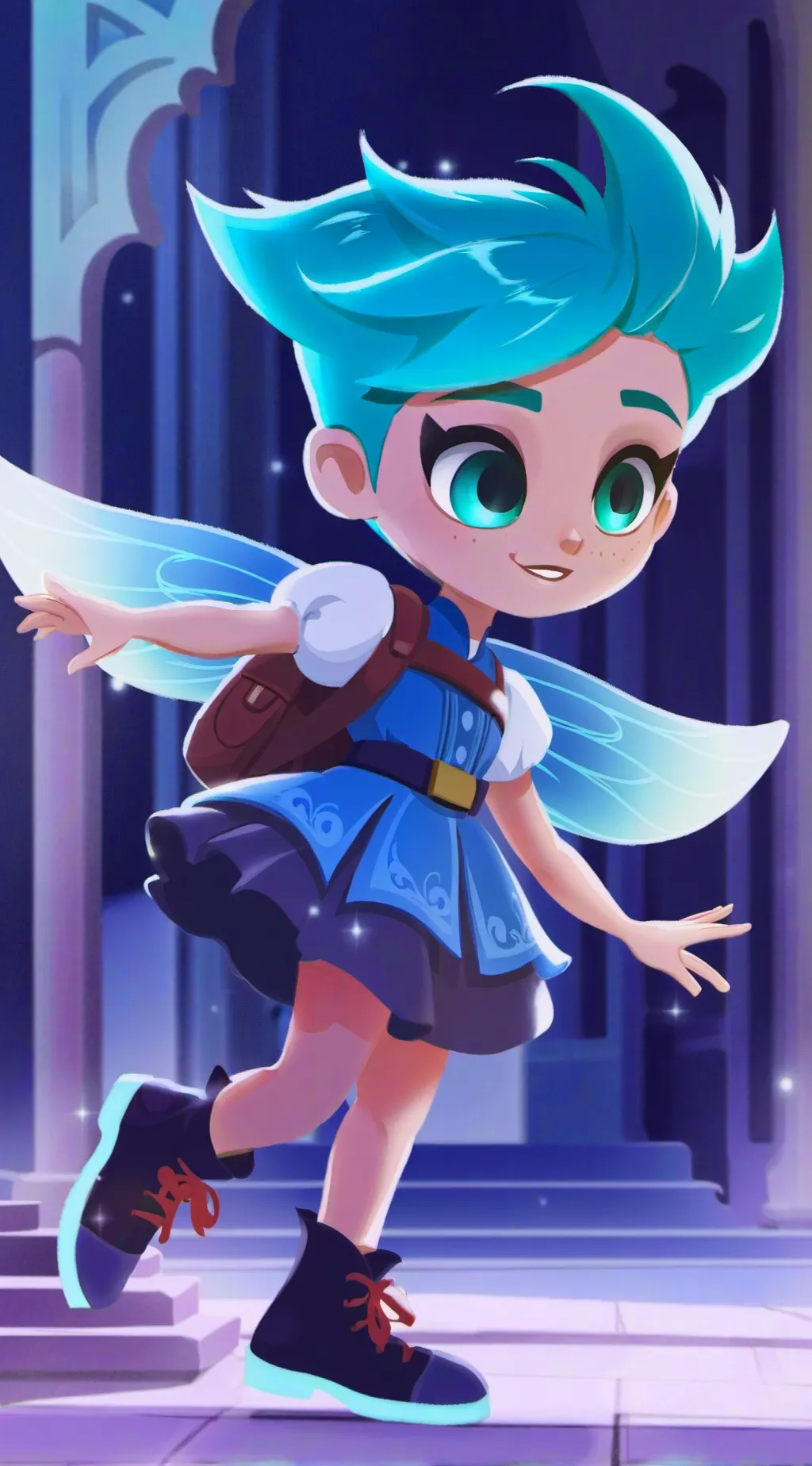 ai character: Gray background