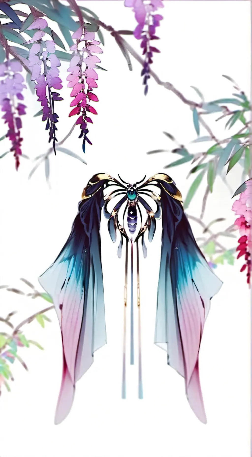 ai character: kny/cursed dress background