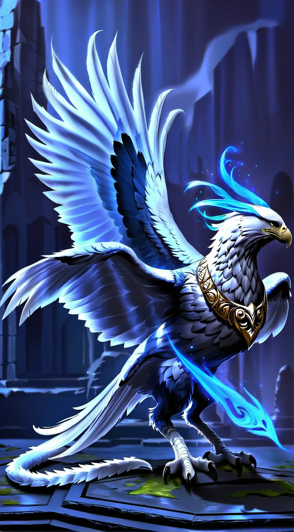 ai character: Griffin tail  background