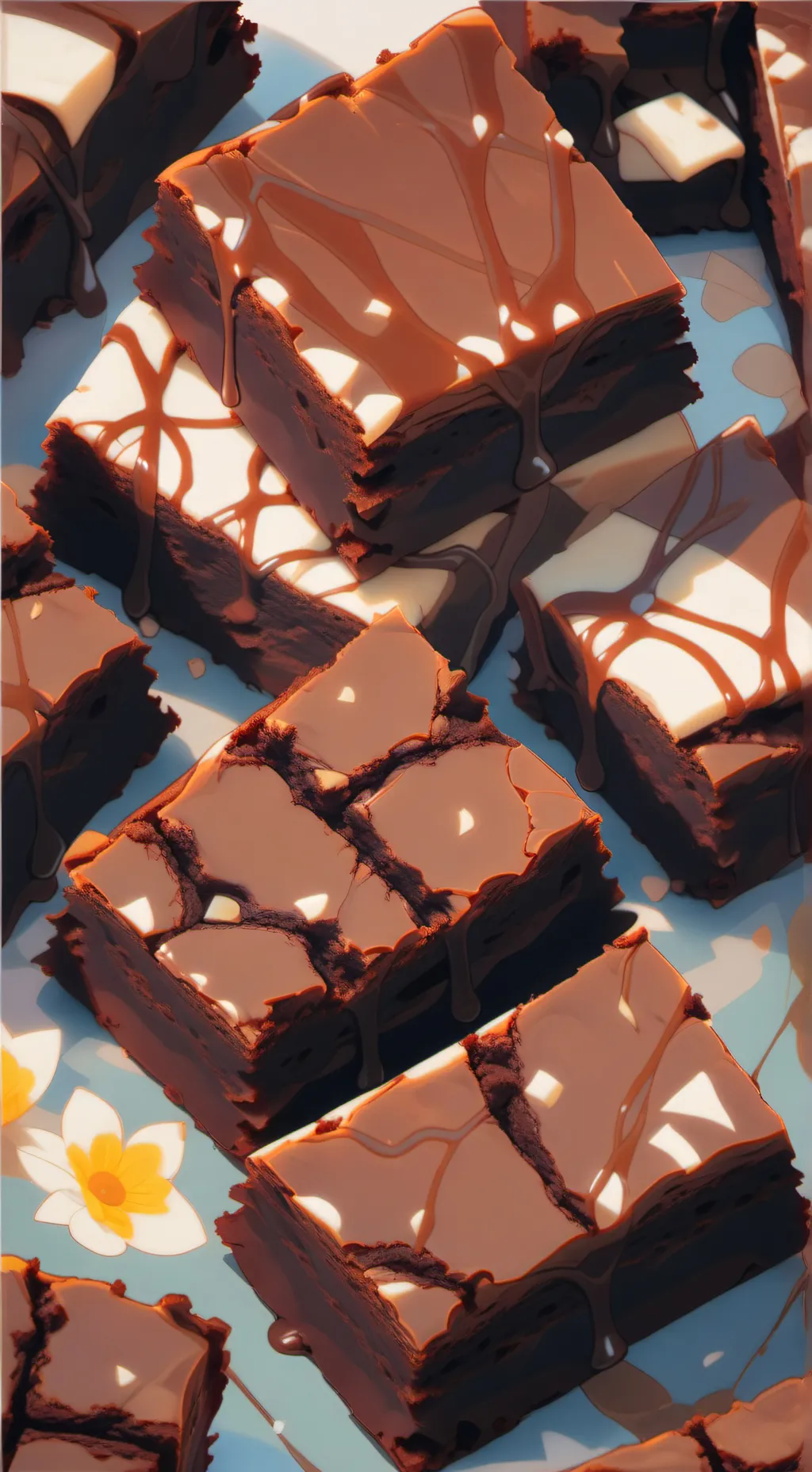 ai character: BROWNIES!!!! background