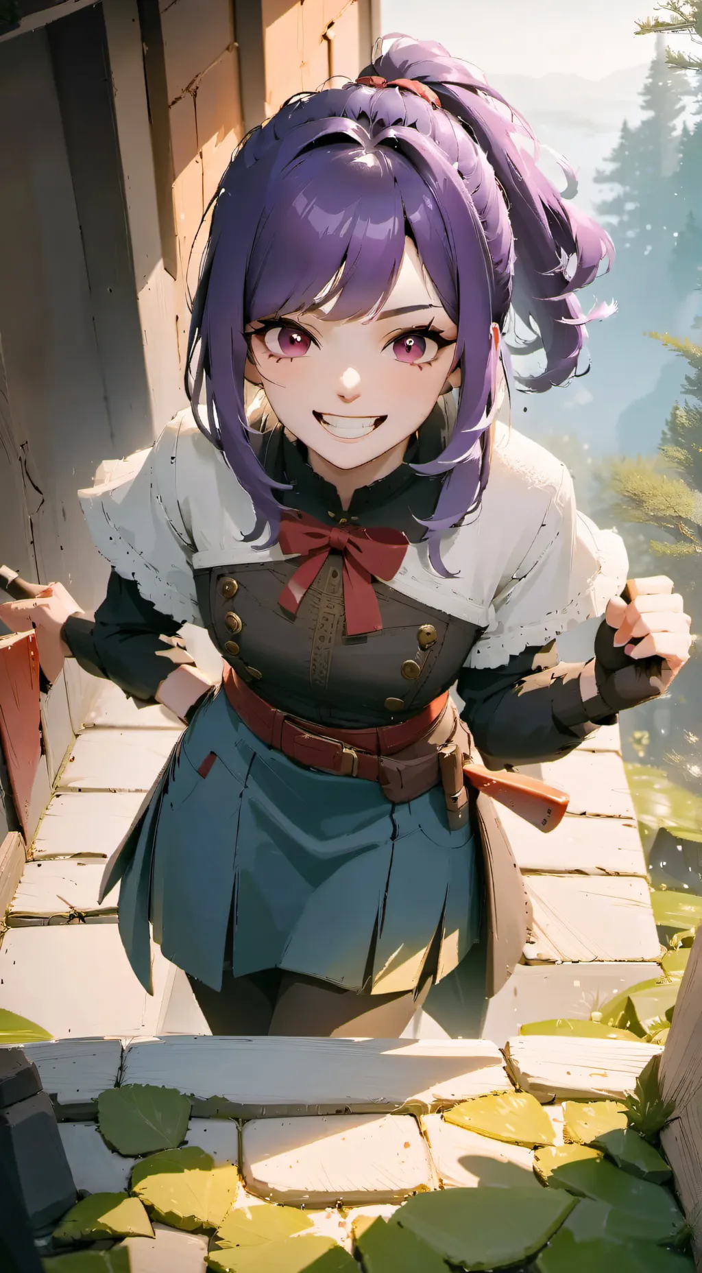 ai character: mia (Purple) background