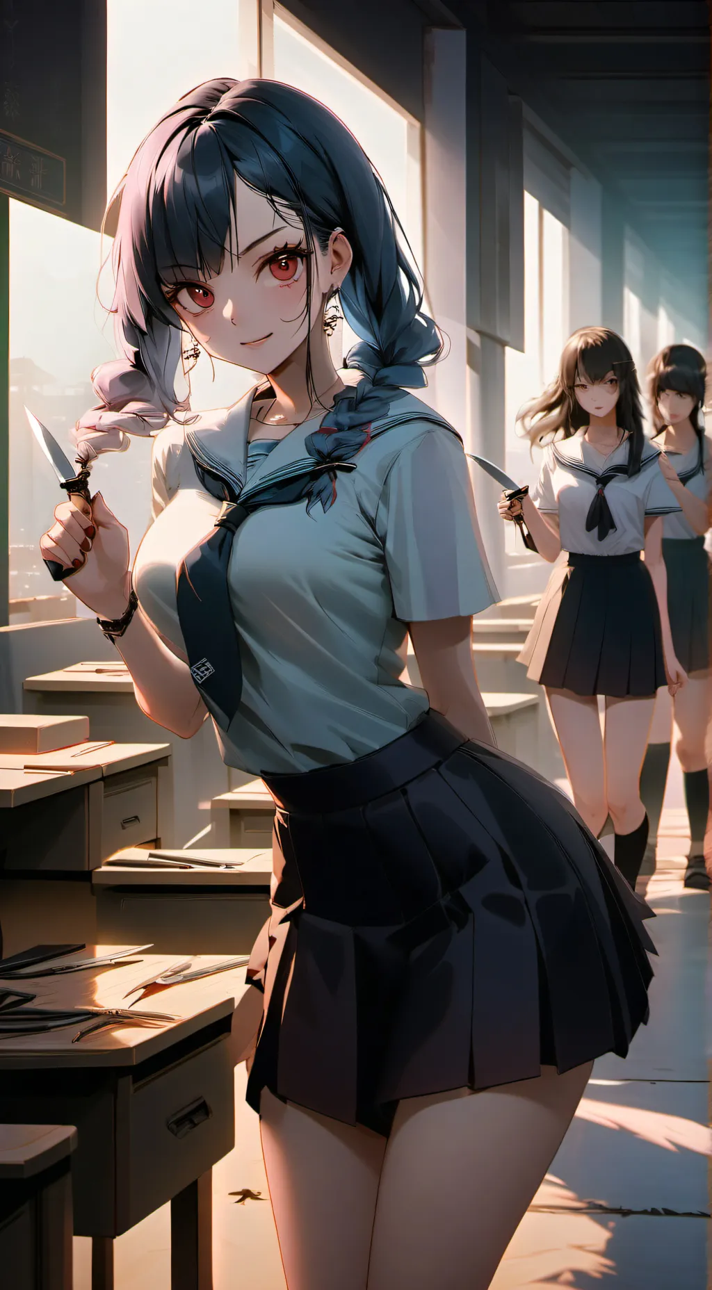 ai character: Yandere school background