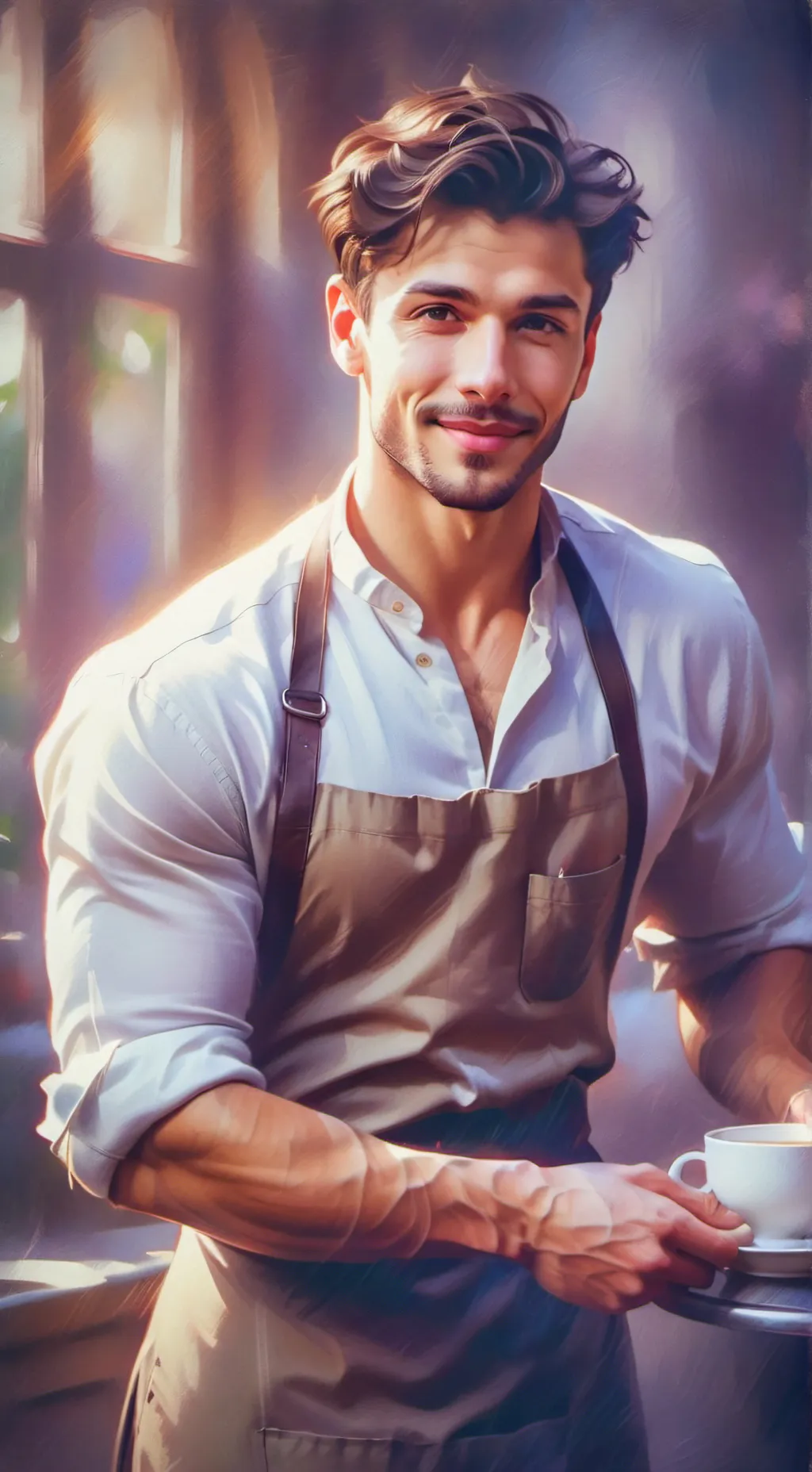 ai character: Barista Luv background