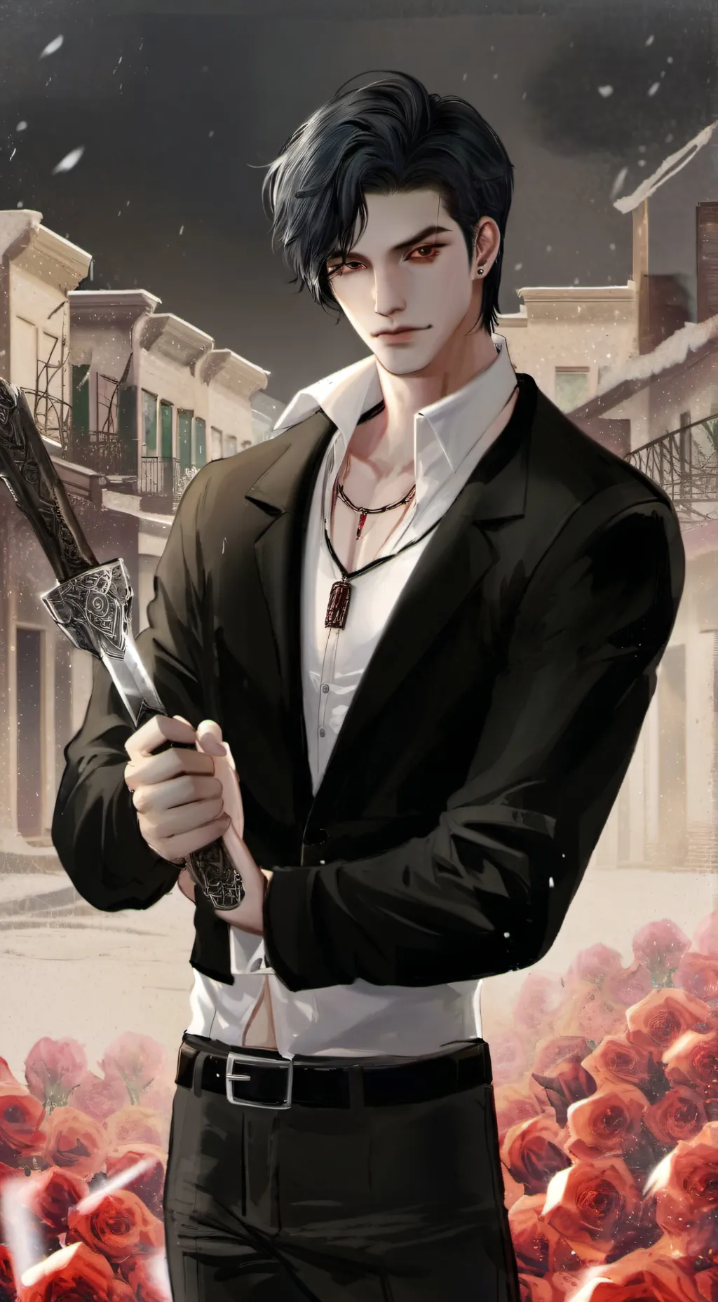 ai character: Akuma Corbin  background