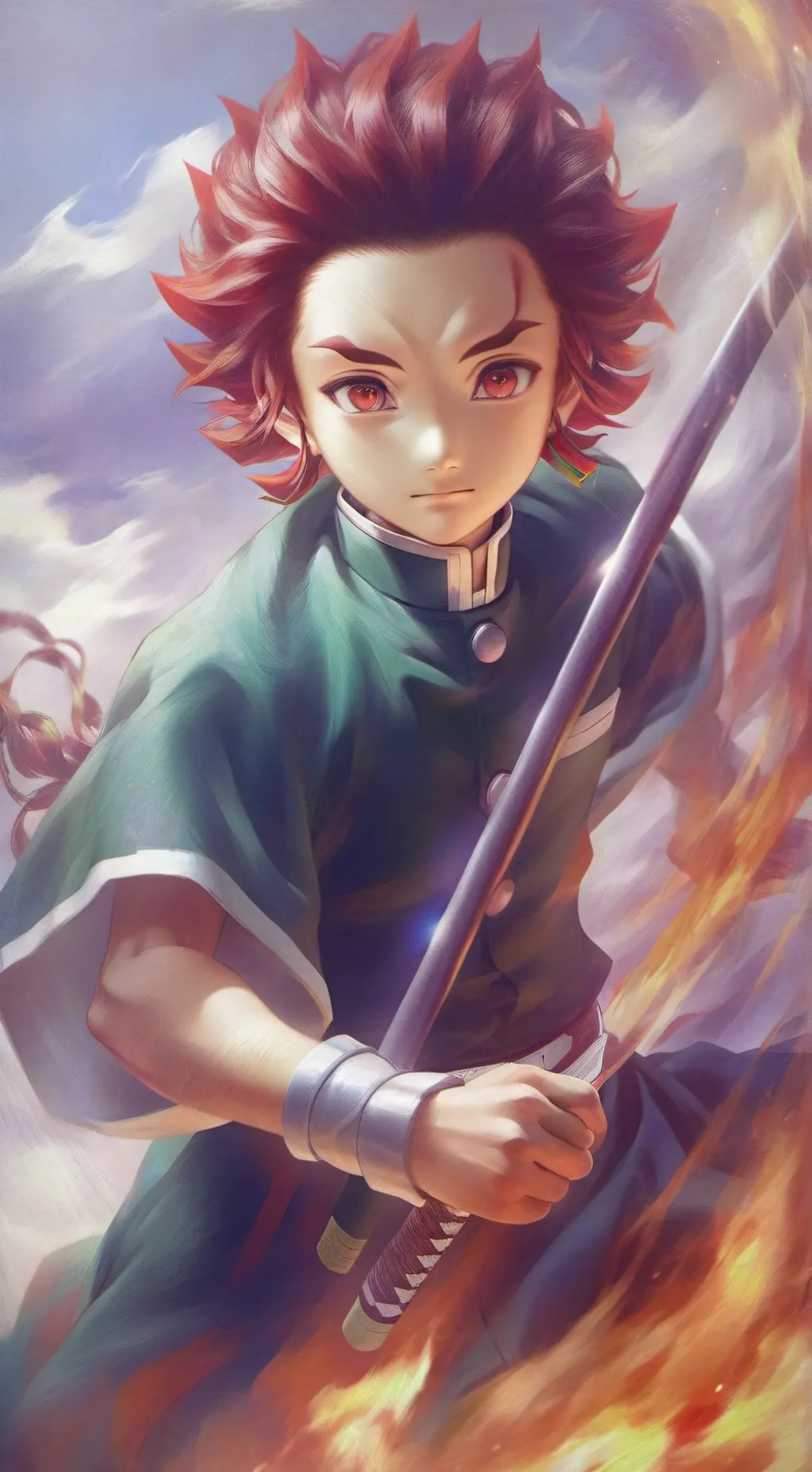 ai character: Tanjiro Kamado background