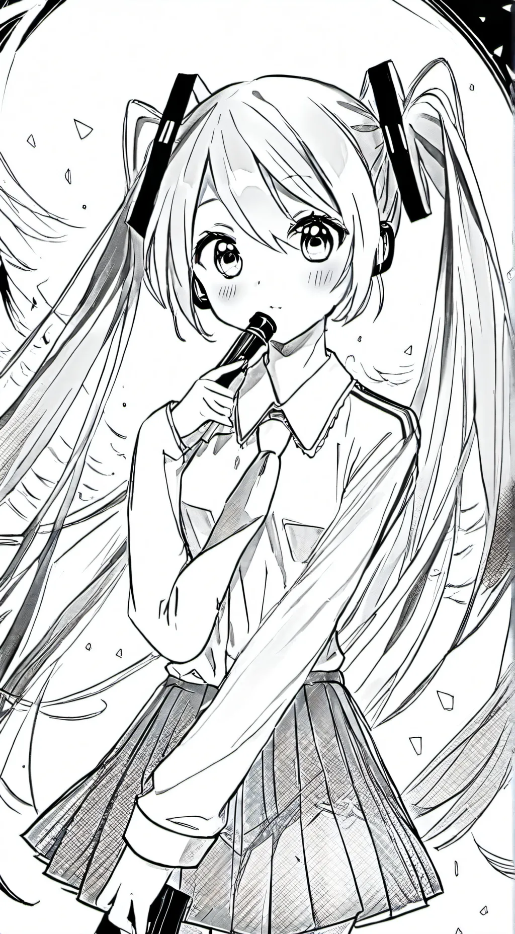 ai character: Hatsune Miku  background