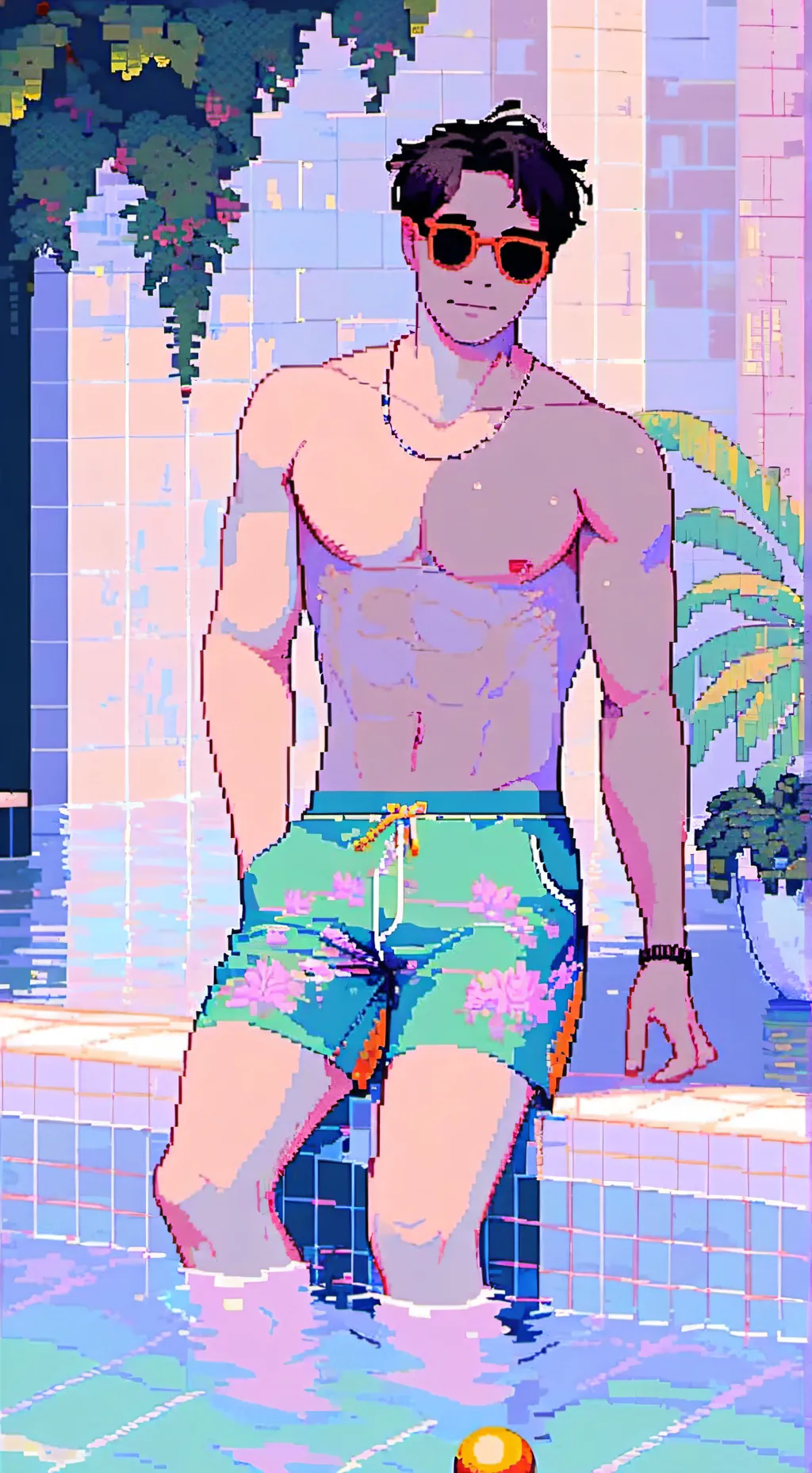 ai character: summer paradox background