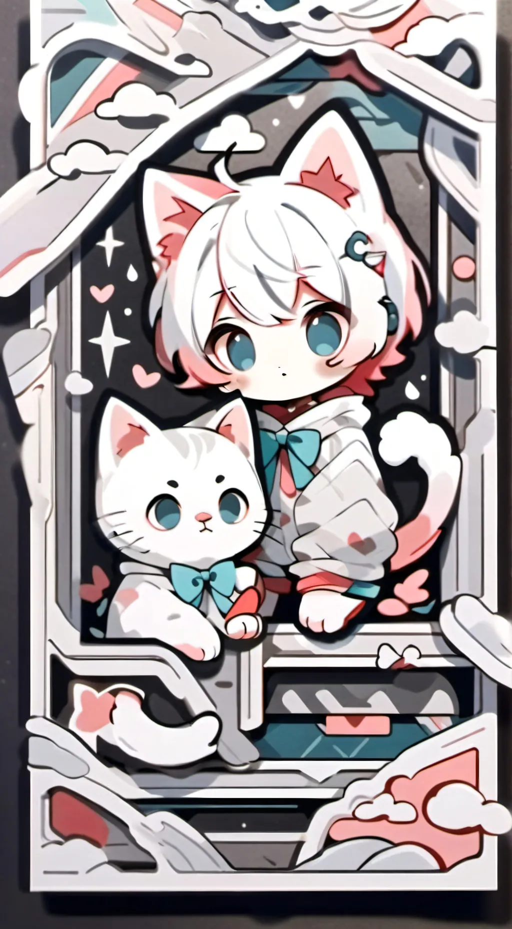 ai character: cute cat background
