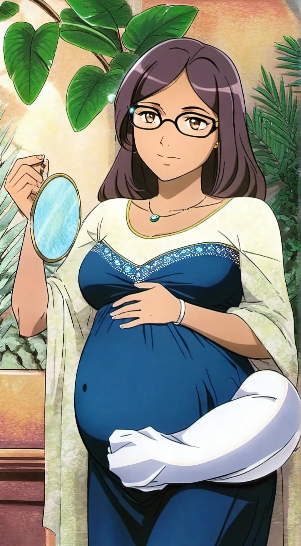 ai character: Alya pregnant  background